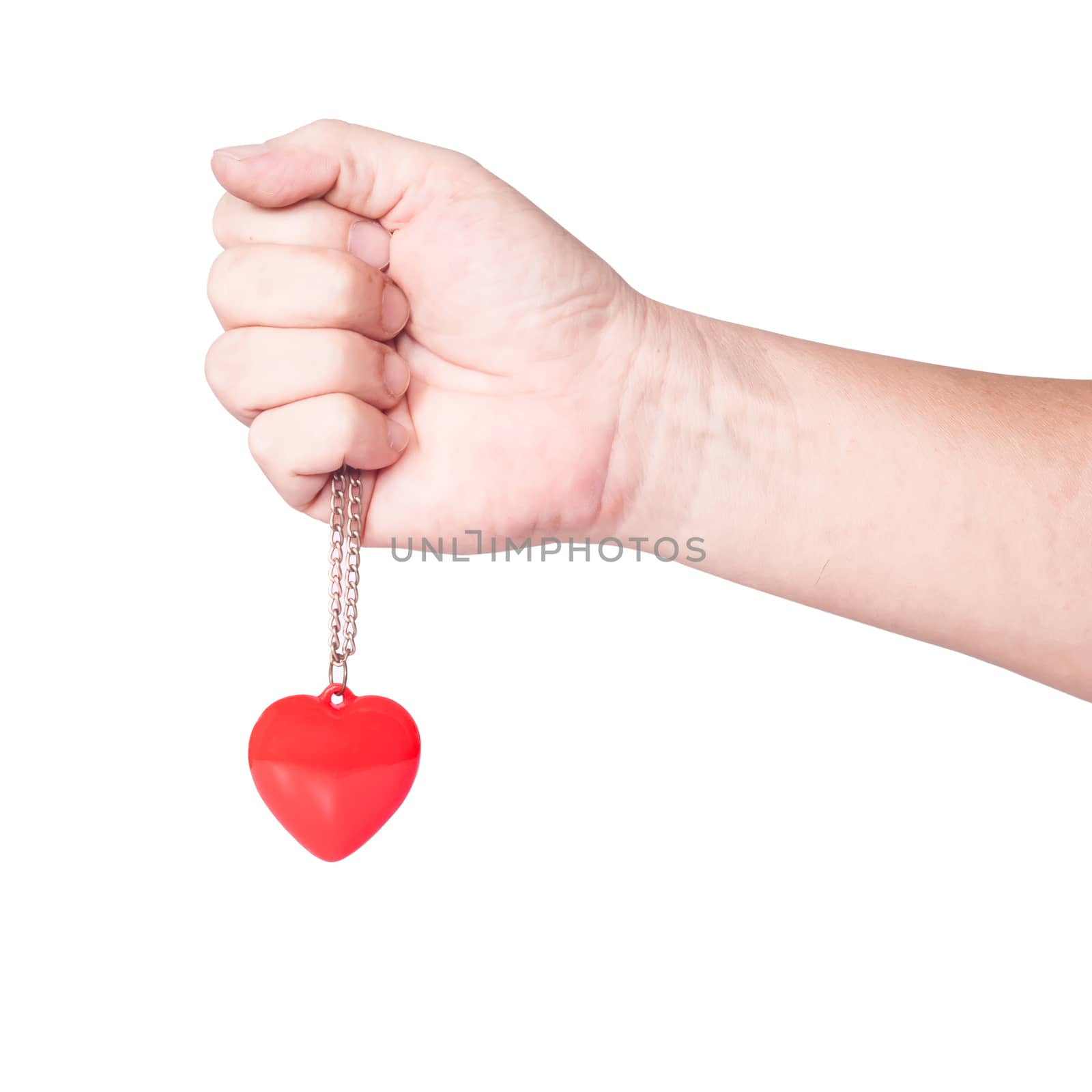 Heart on hand in Valentine day