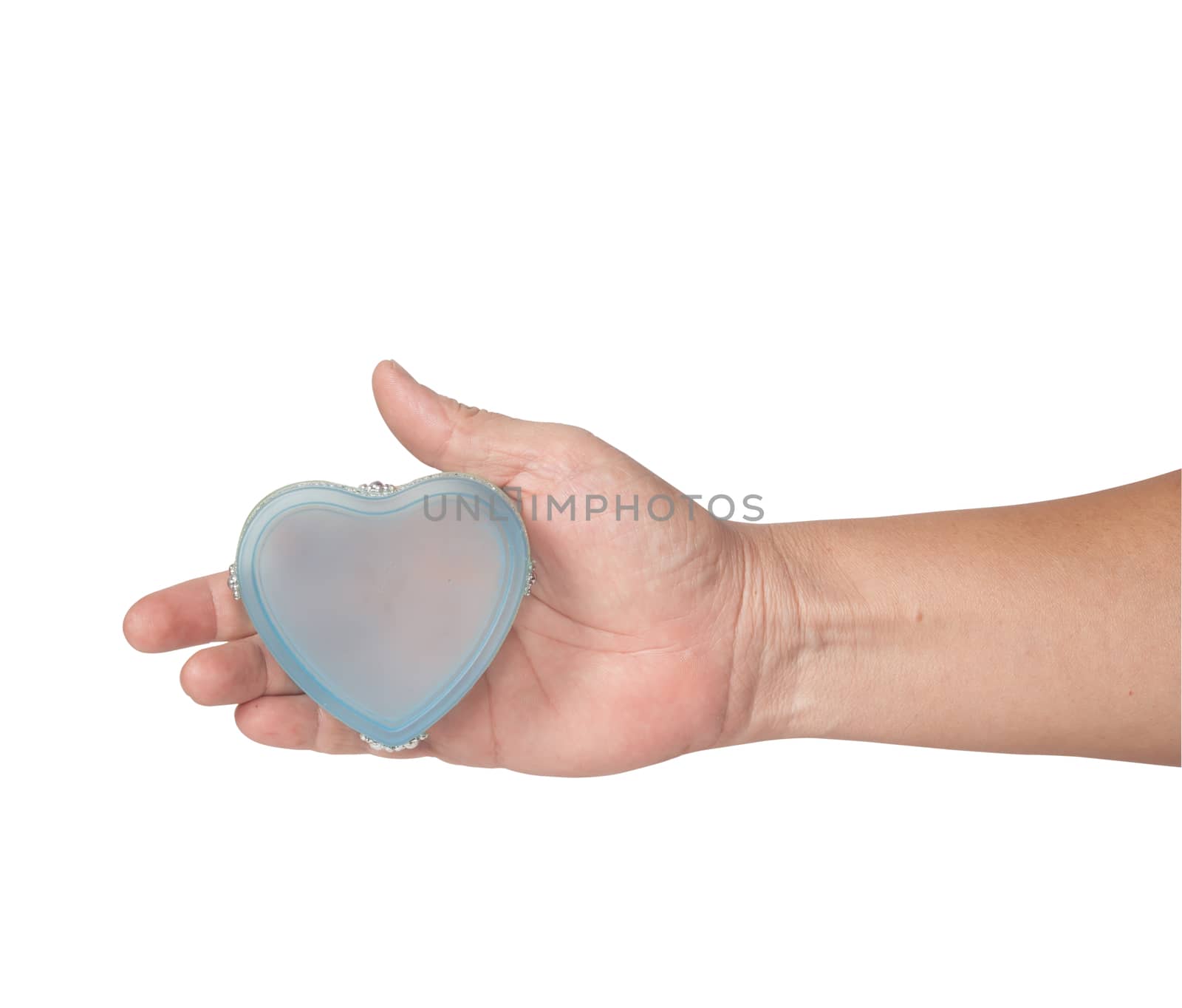 Heart on hand in Valentine day