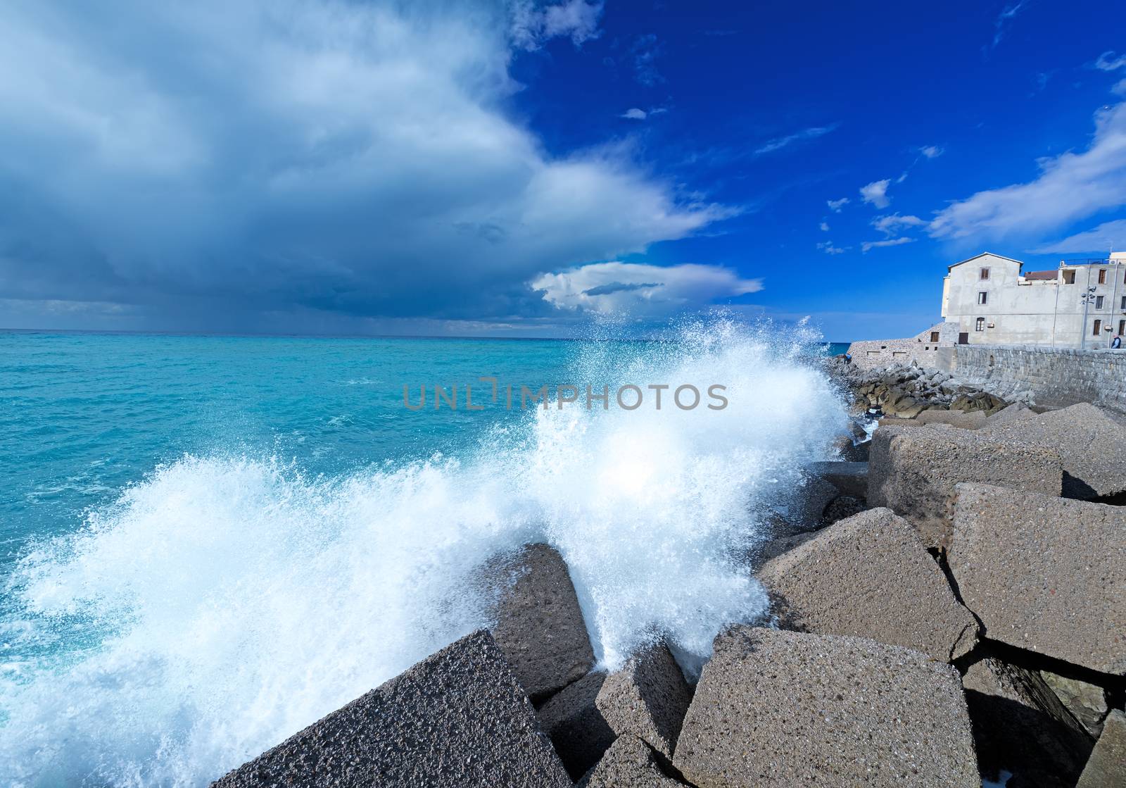 Thunder clouds near Cefalu, Sicily, Italy