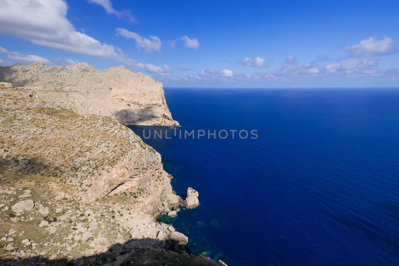 Coastline at tropical island with blue ocean by Nanisimova