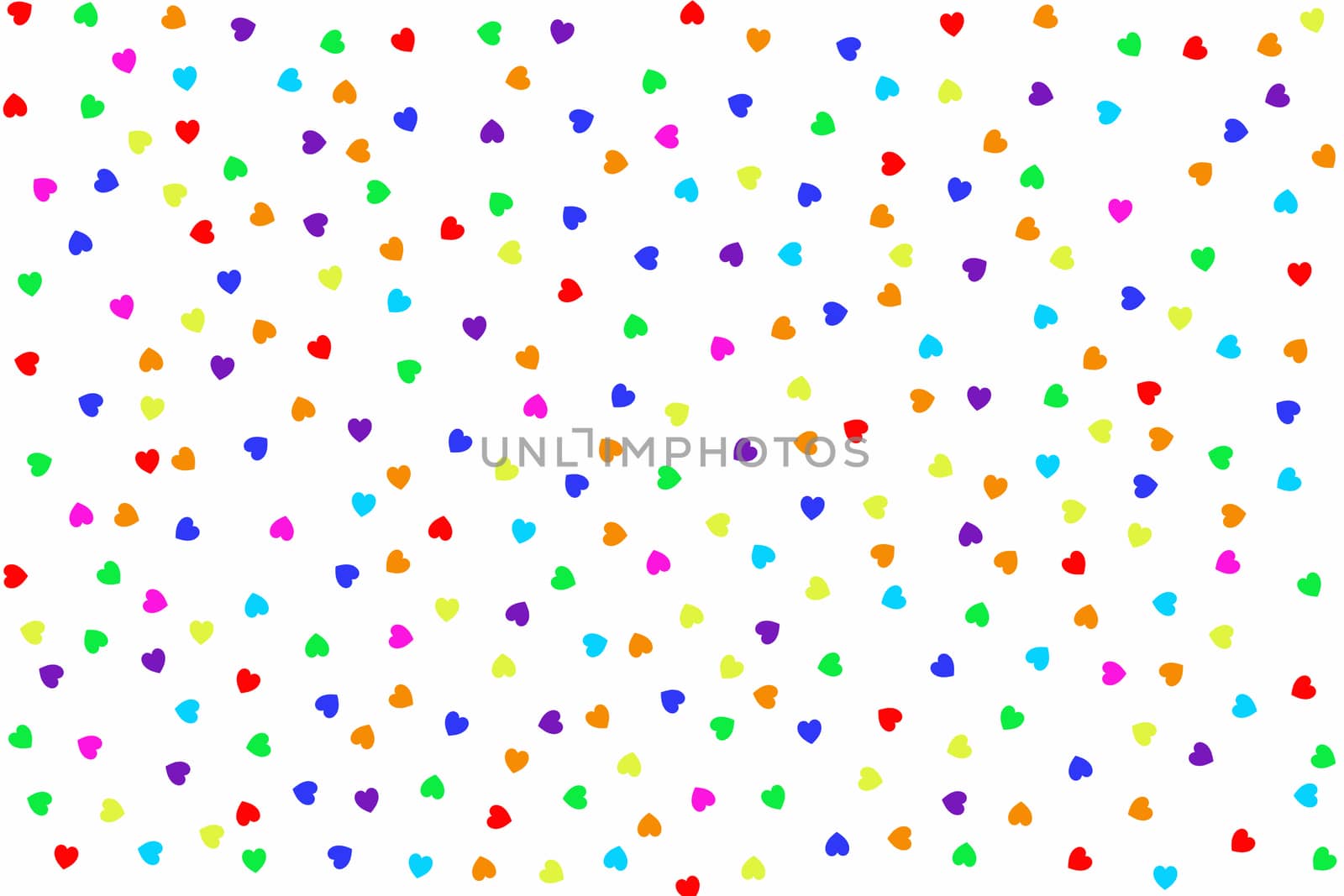 background with colorful heart shape on white