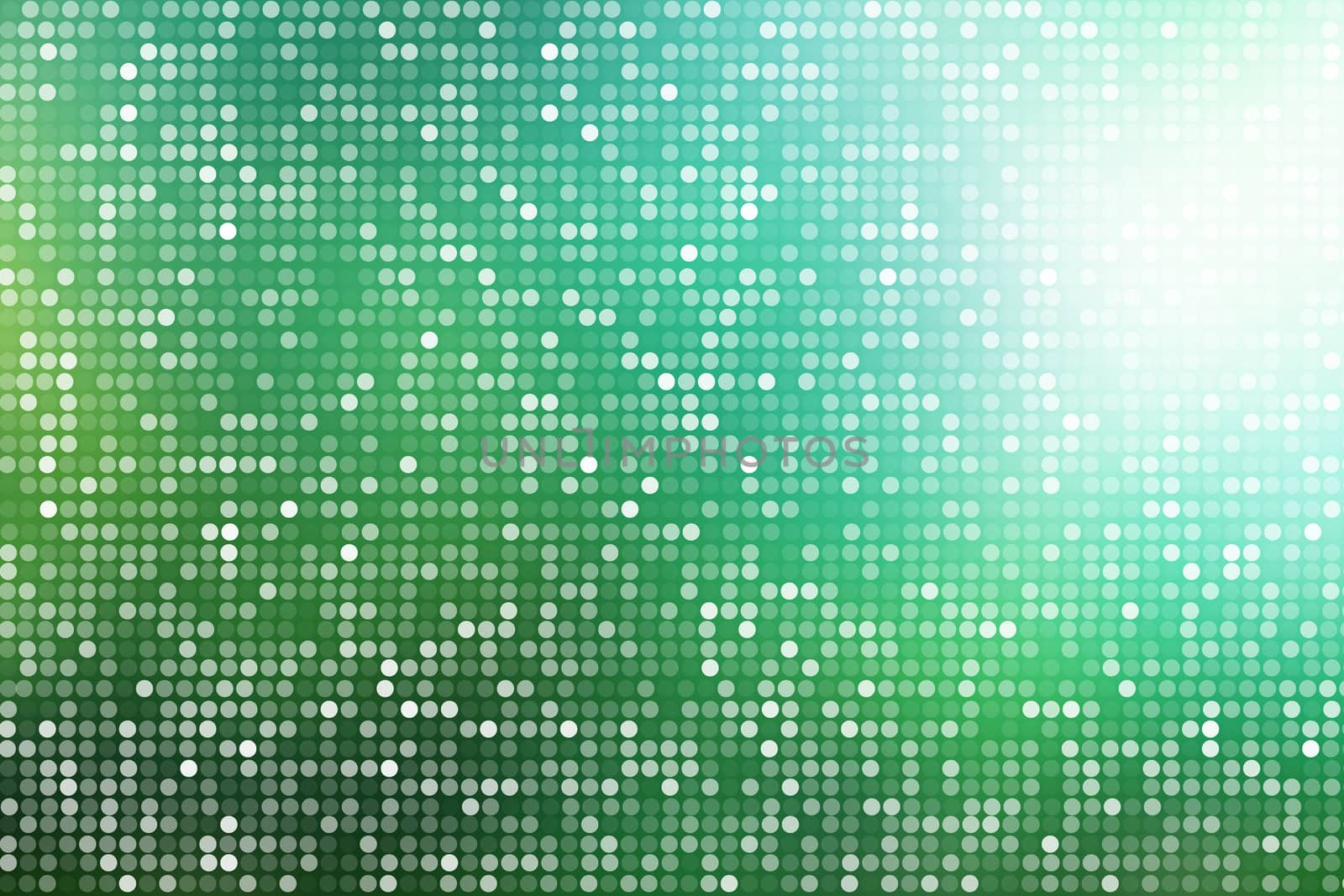 Beautiful polka dots on green background.