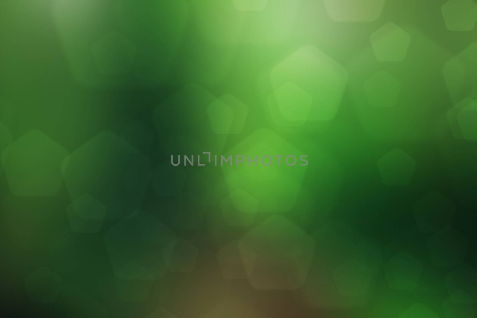 abstract green nature background, pentagon bokeh