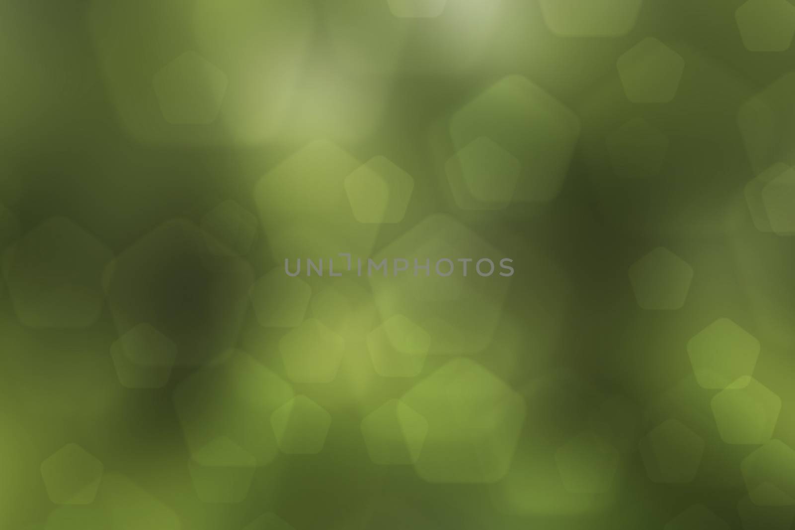 abstract green nature background, pentagon bokeh