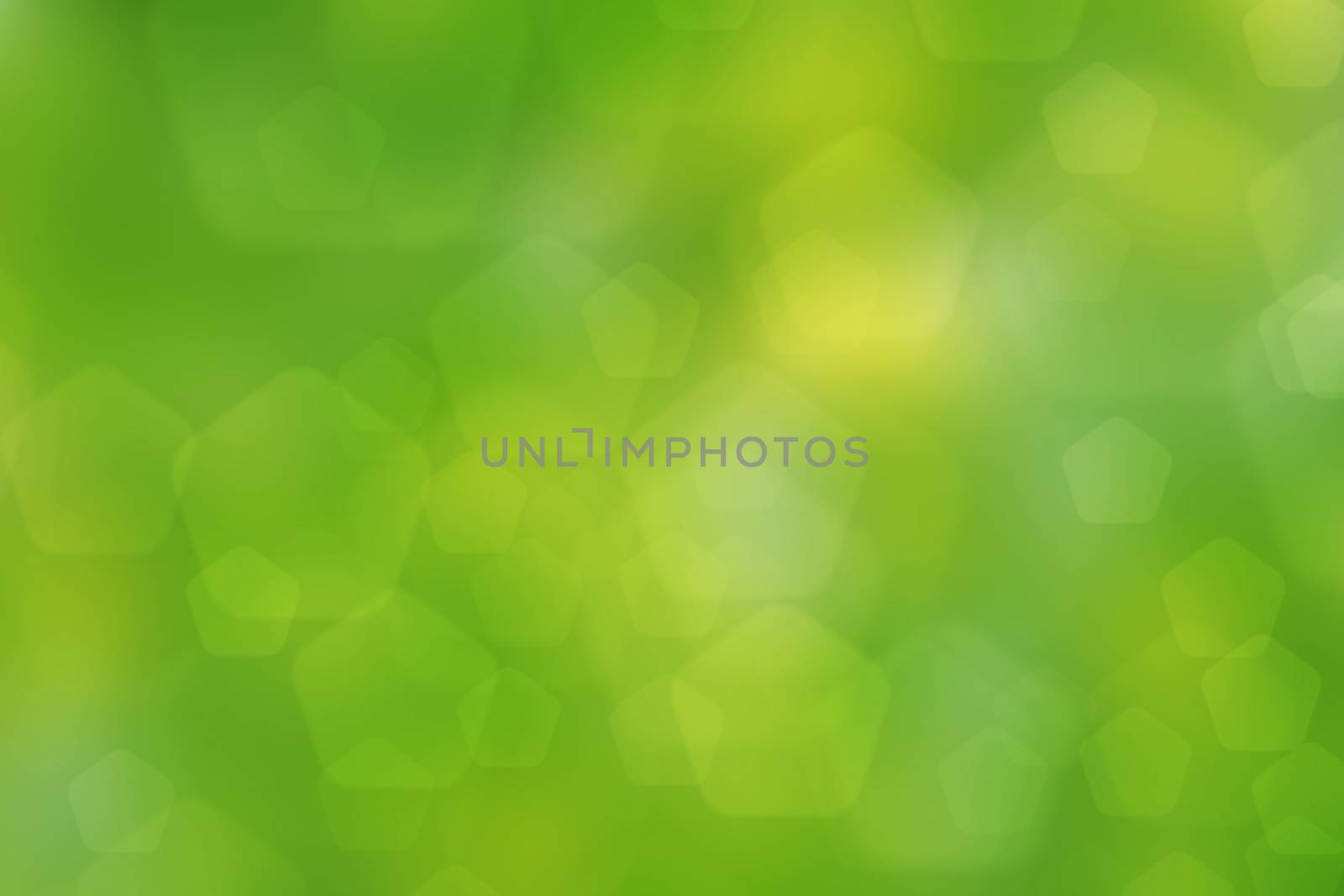 abstract green nature background, pentagon bokeh