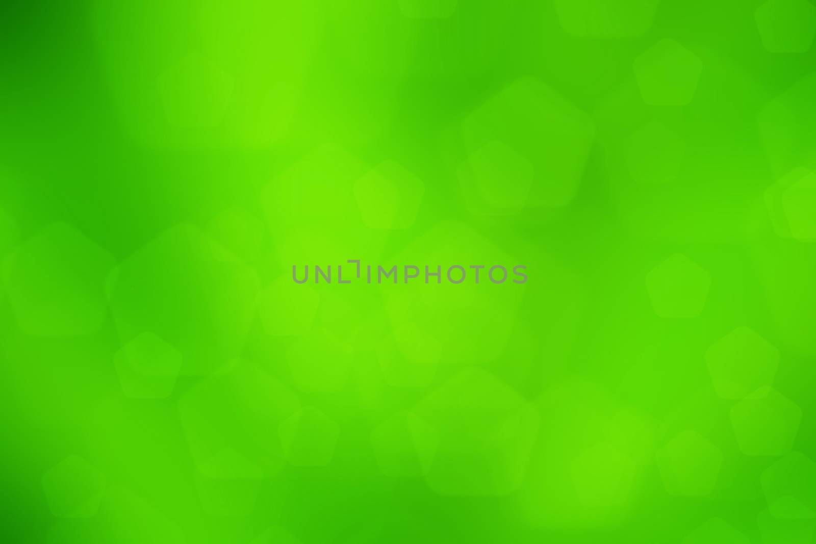 abstract green nature background, pentagon bokeh