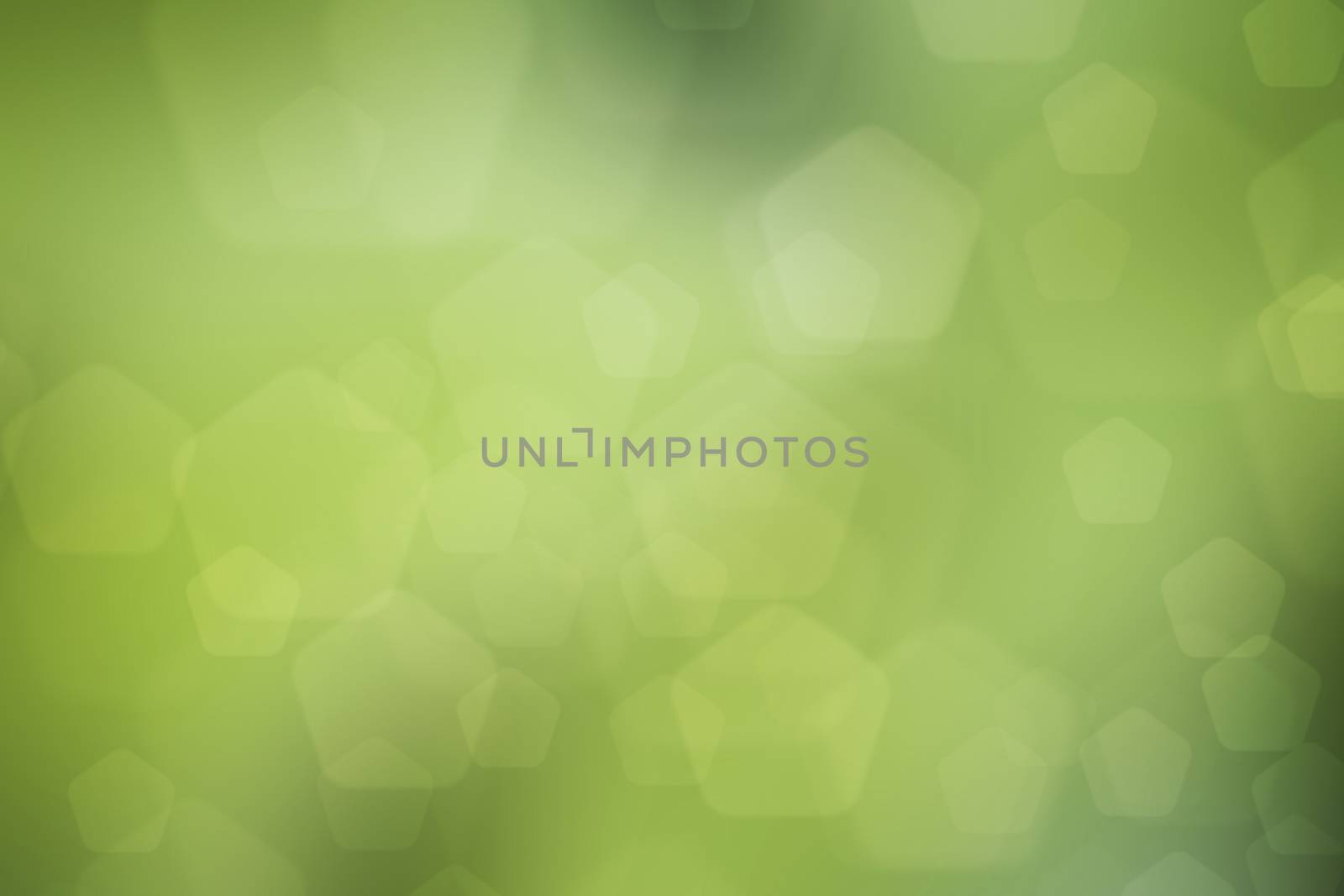abstract green nature background, pentagon bokeh
