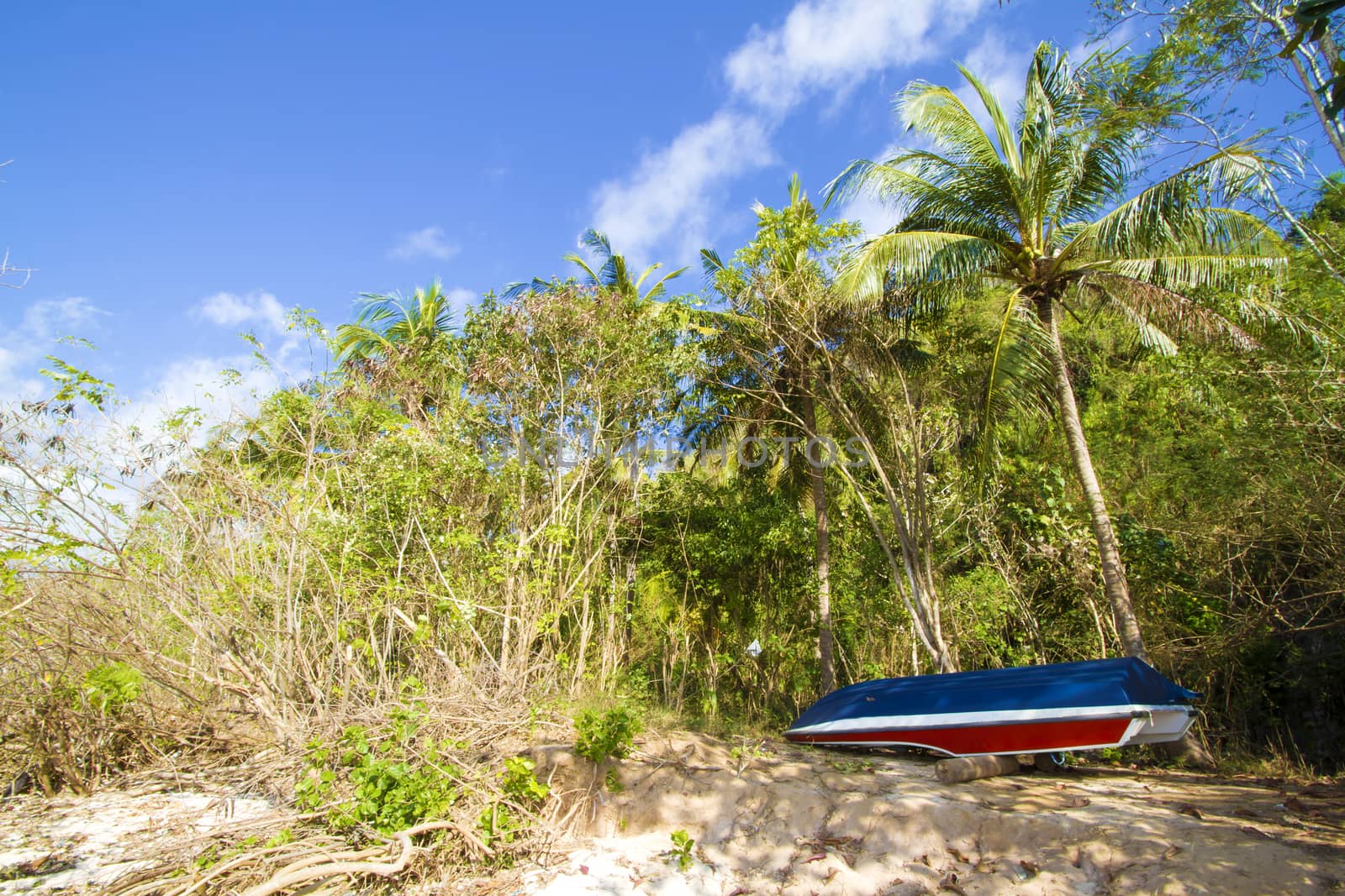 Deserted beach at Bali island.Indonesia.