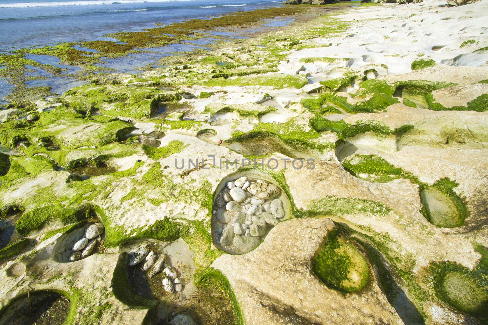 Ocean coastline, Bali, Indonesia.