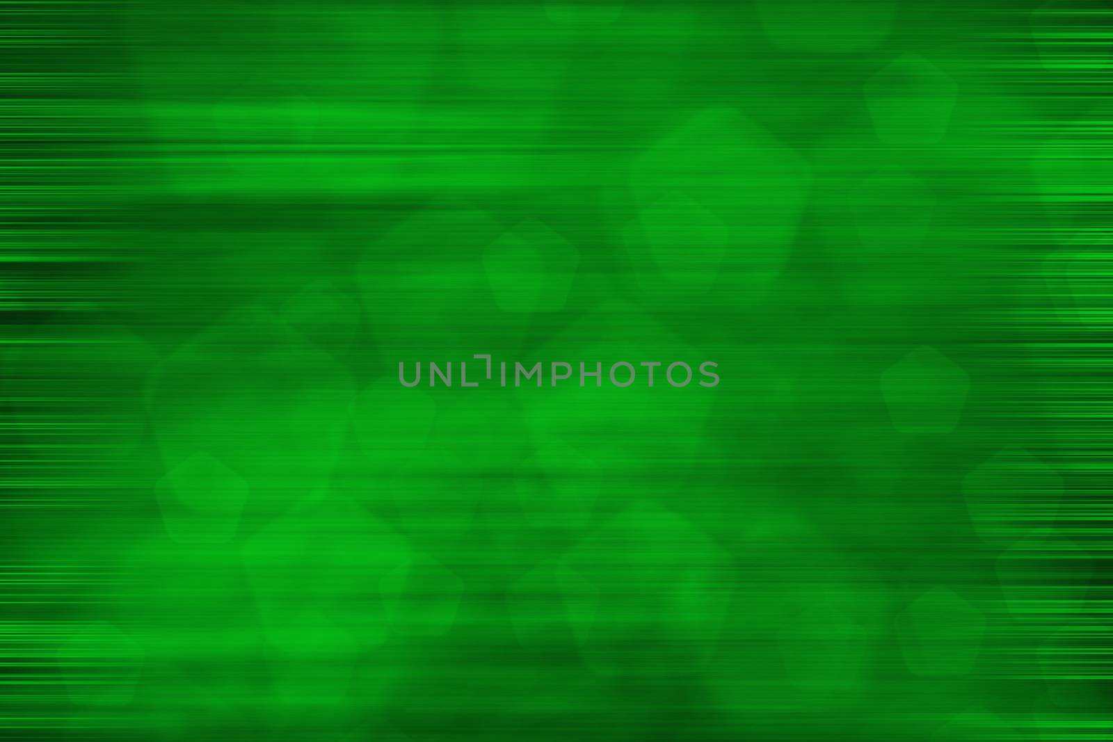 abstract green nature background, pentagon bokeh, fast motion