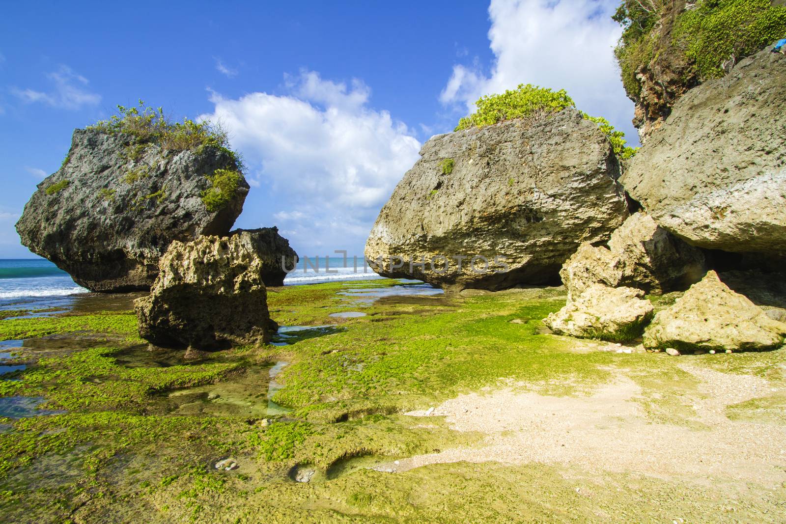 Ocean coastline, Bali, Indonesia.