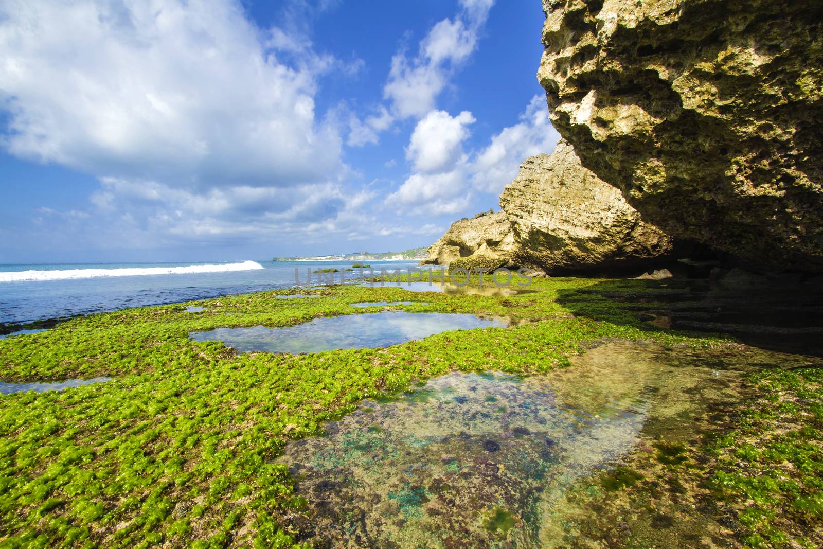 Ocean coastline, Bali, Indonesia.
