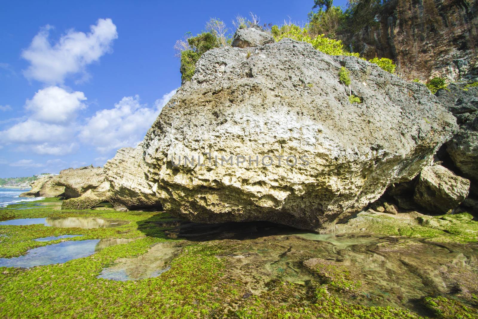 Ocean coastline, Bali, Indonesia.