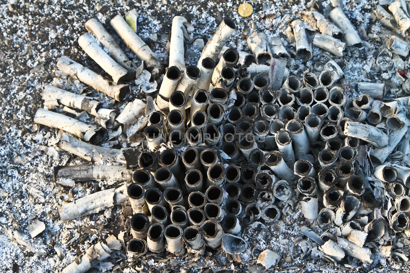 waste on a street in denmark after new year