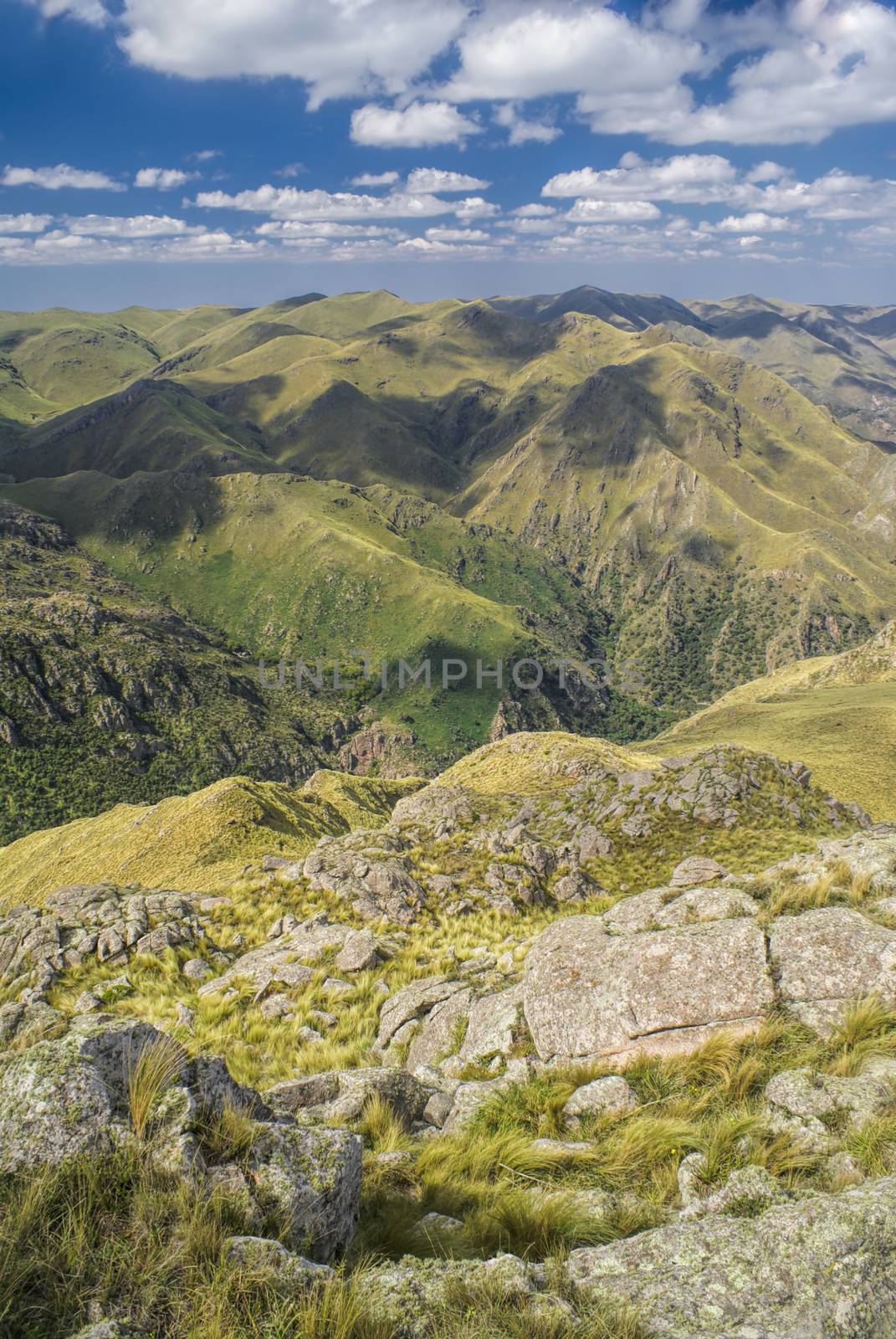 Scenic mountain peaks in Capilla del Monte in Argentina, South America