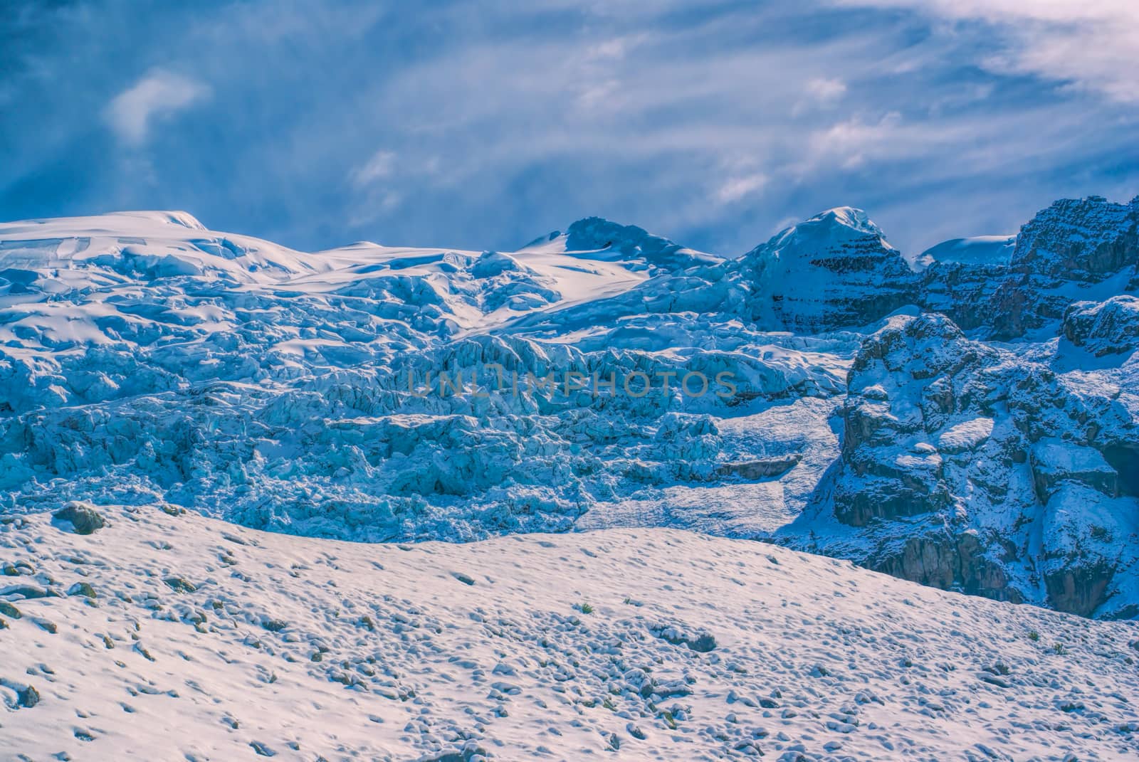 Picturesque view of high altitude south american Andes in Peru, Ausangate