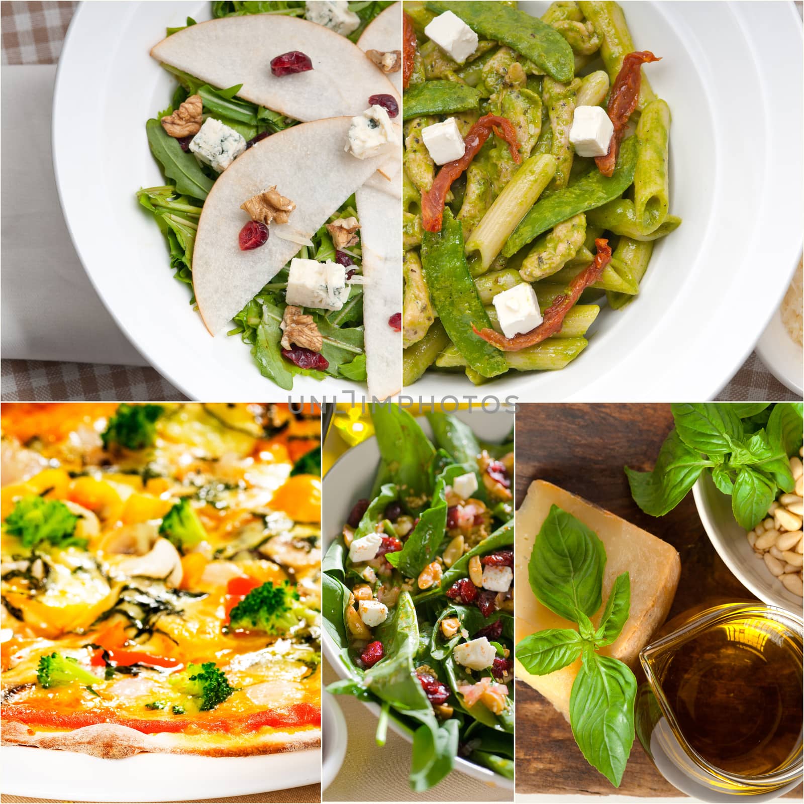 healthy and tasty Italian food collage by keko64