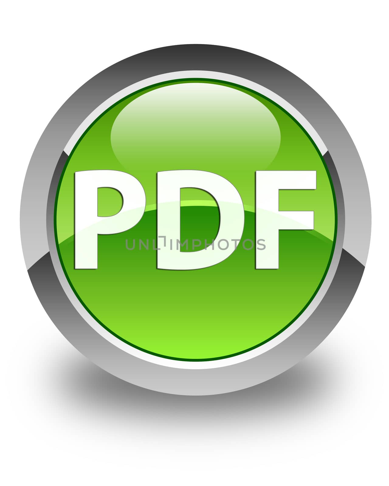 PDF glossy green round button