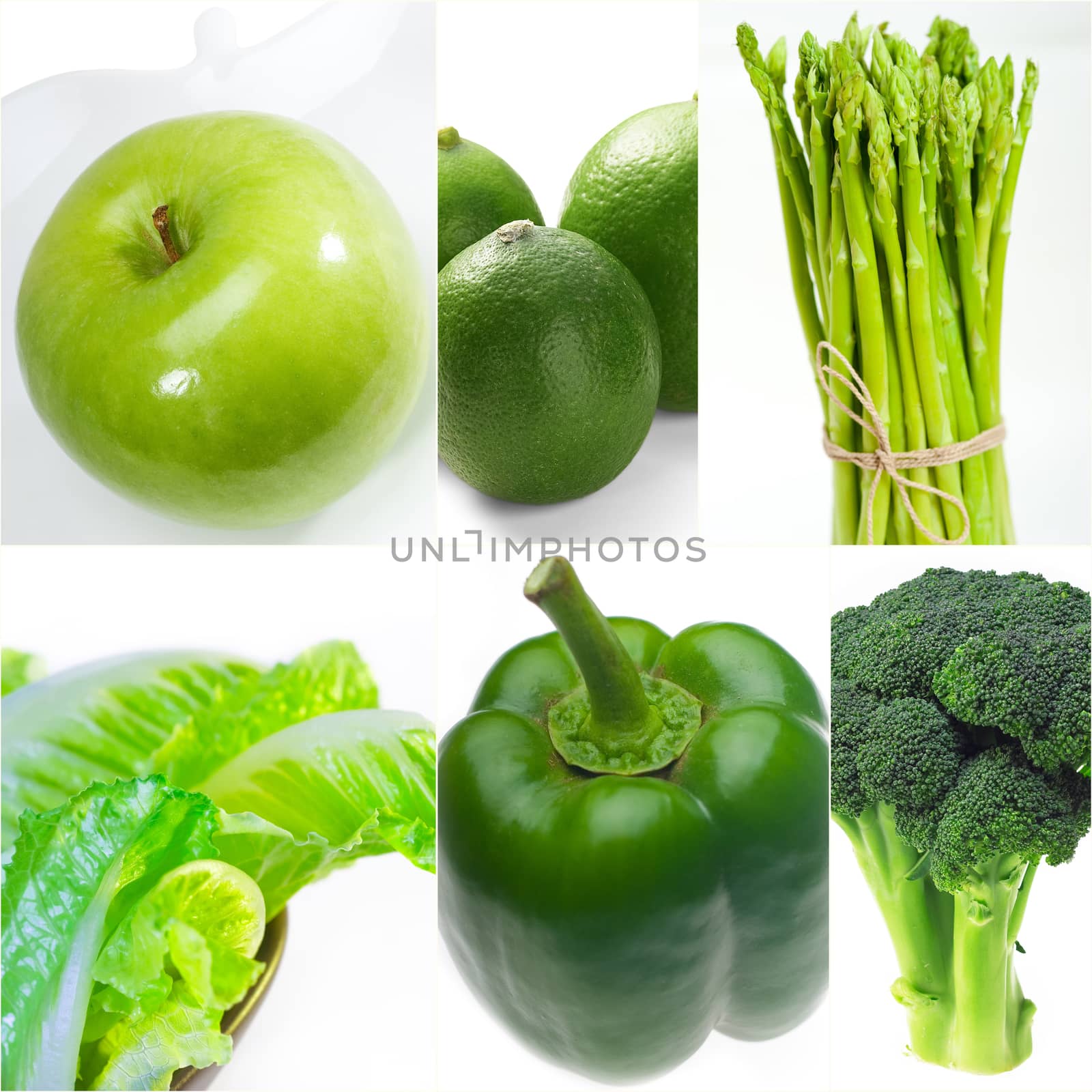 green healthy food collage collection by keko64