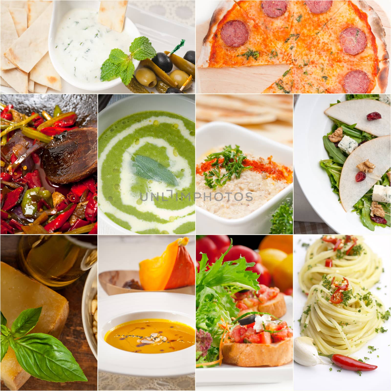 healthy and tasty Italian food collage by keko64