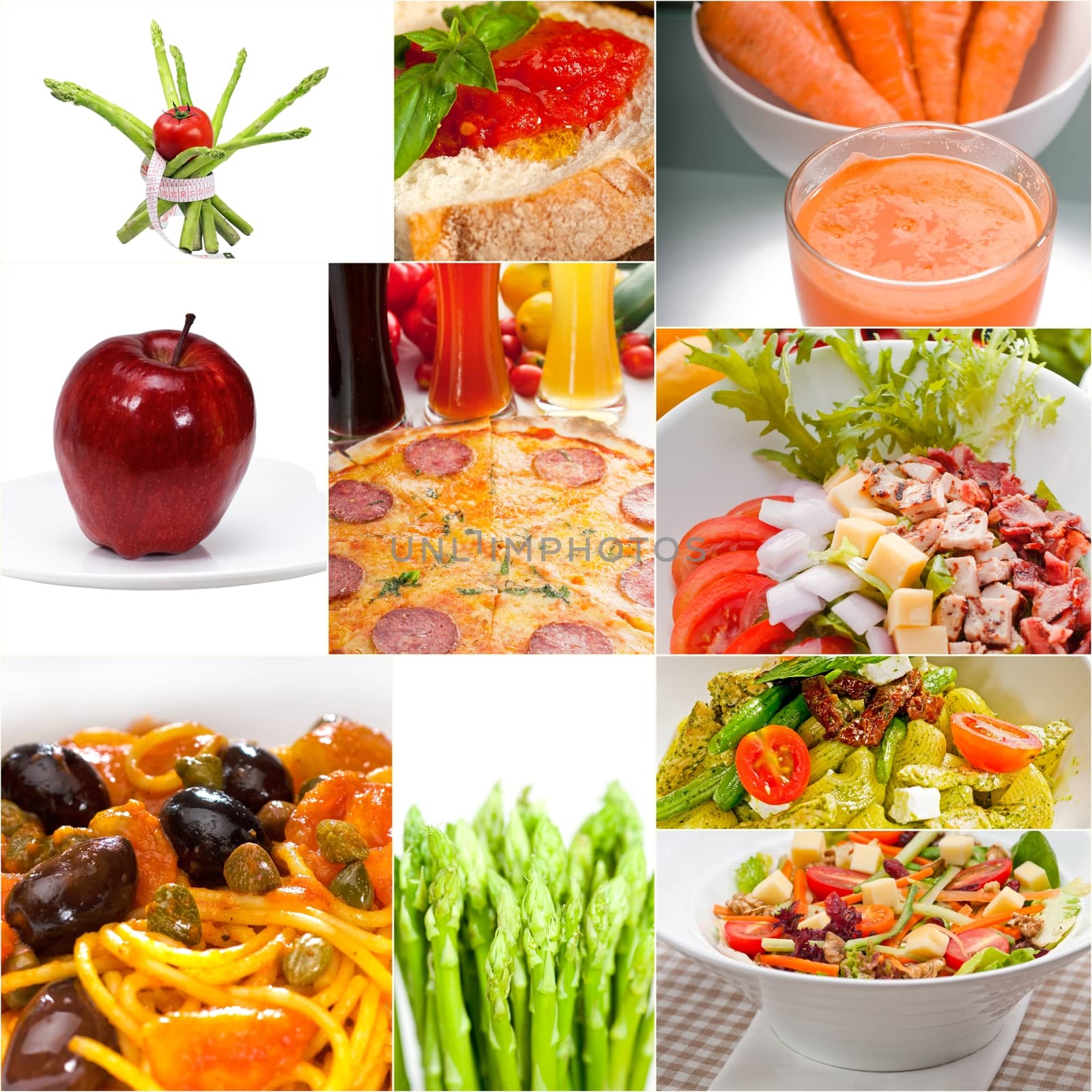 healthy Vegetarian vegan food collage by keko64