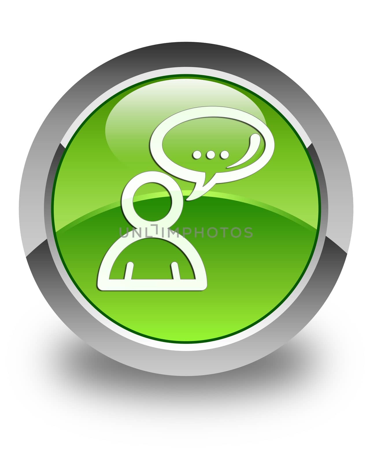 Social network icon glossy green round button by faysalfarhan