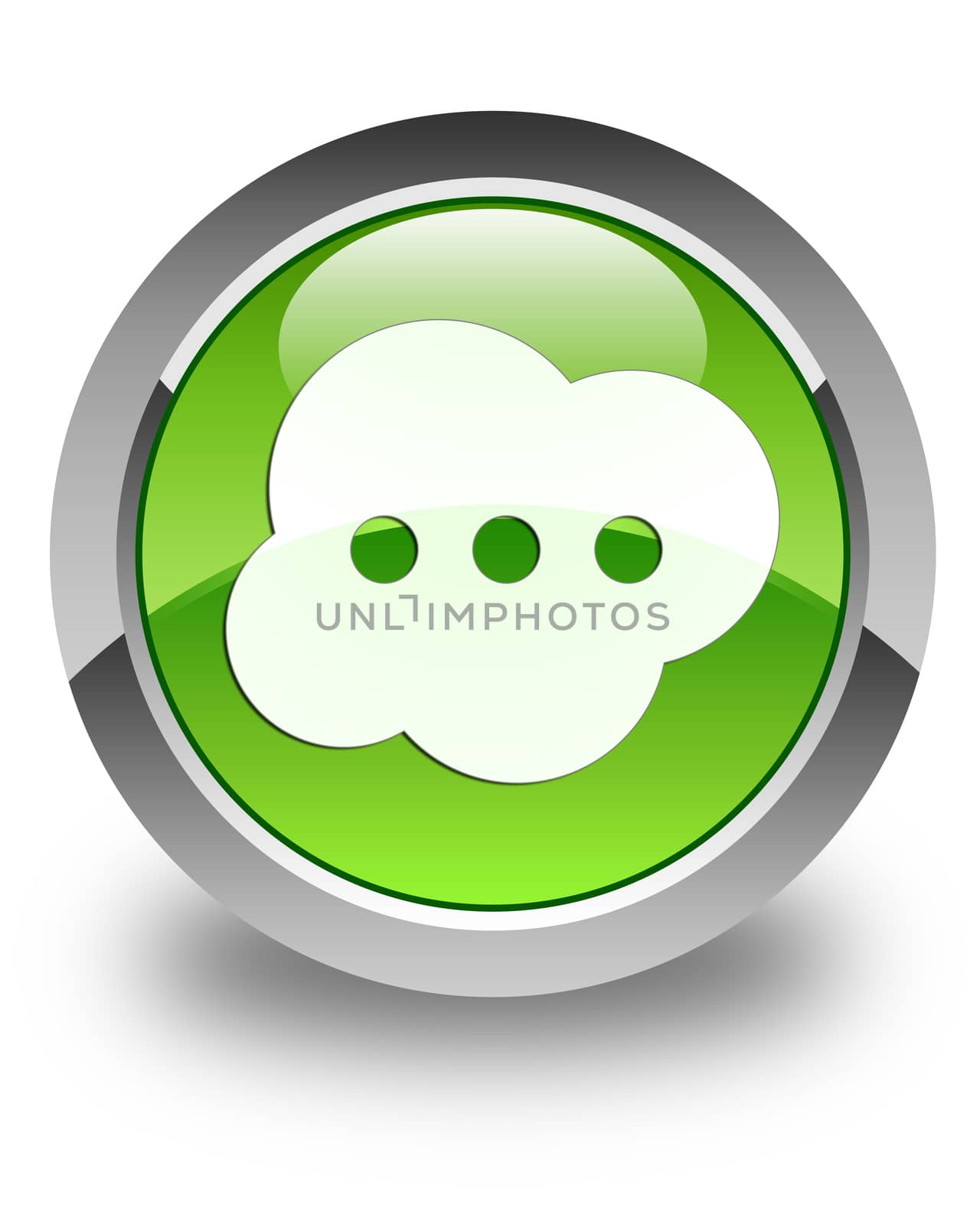 Brain icon glossy green round button by faysalfarhan