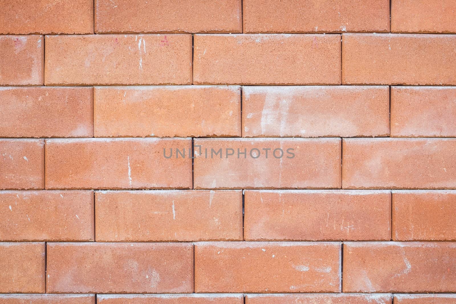 closeup of old red brick wall texture.