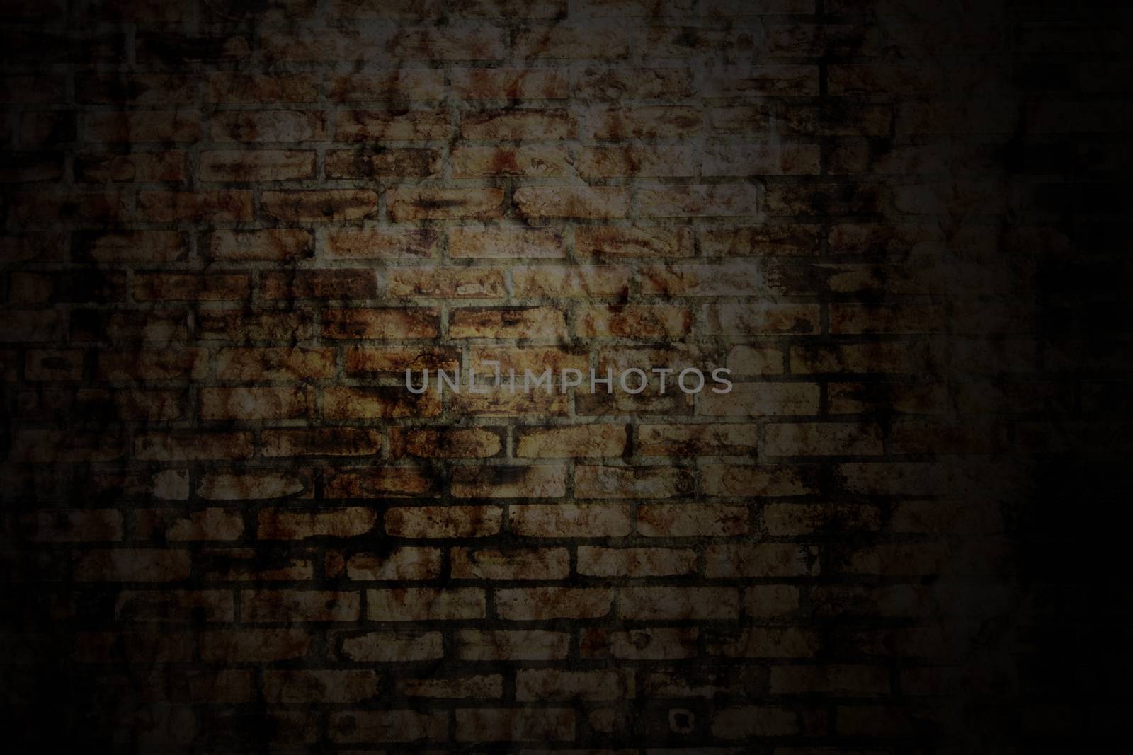 old grunge wall texture with vignette