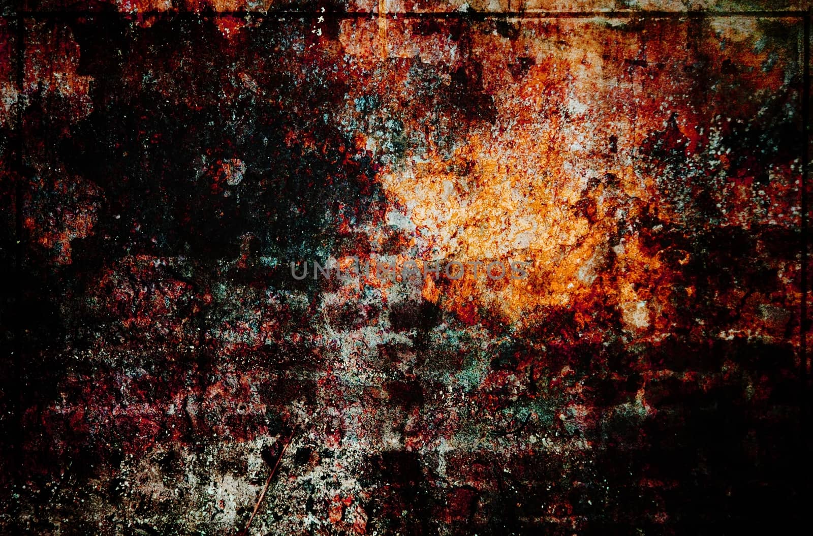old grunge wall texture with vignette