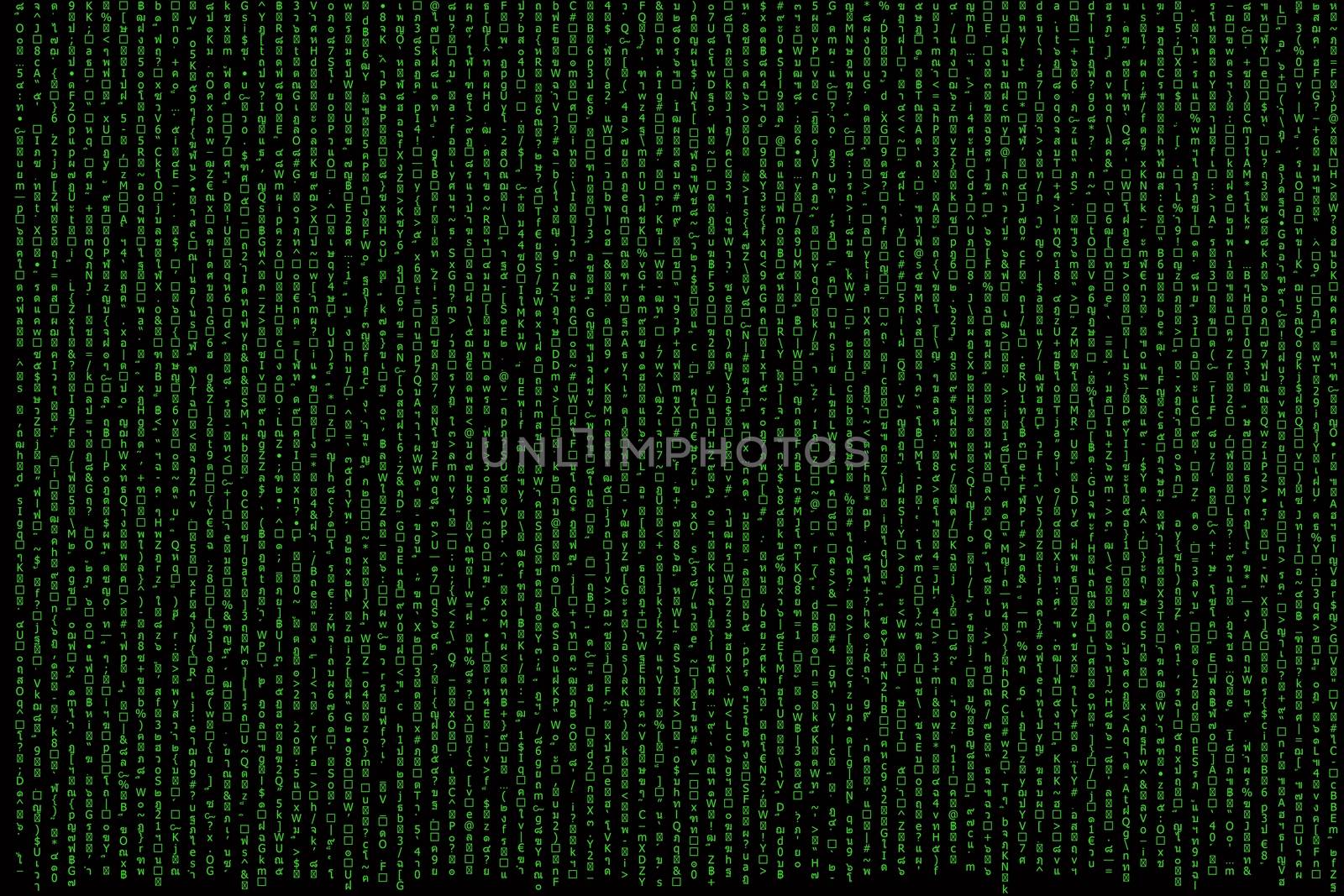 green matrix background computer generated