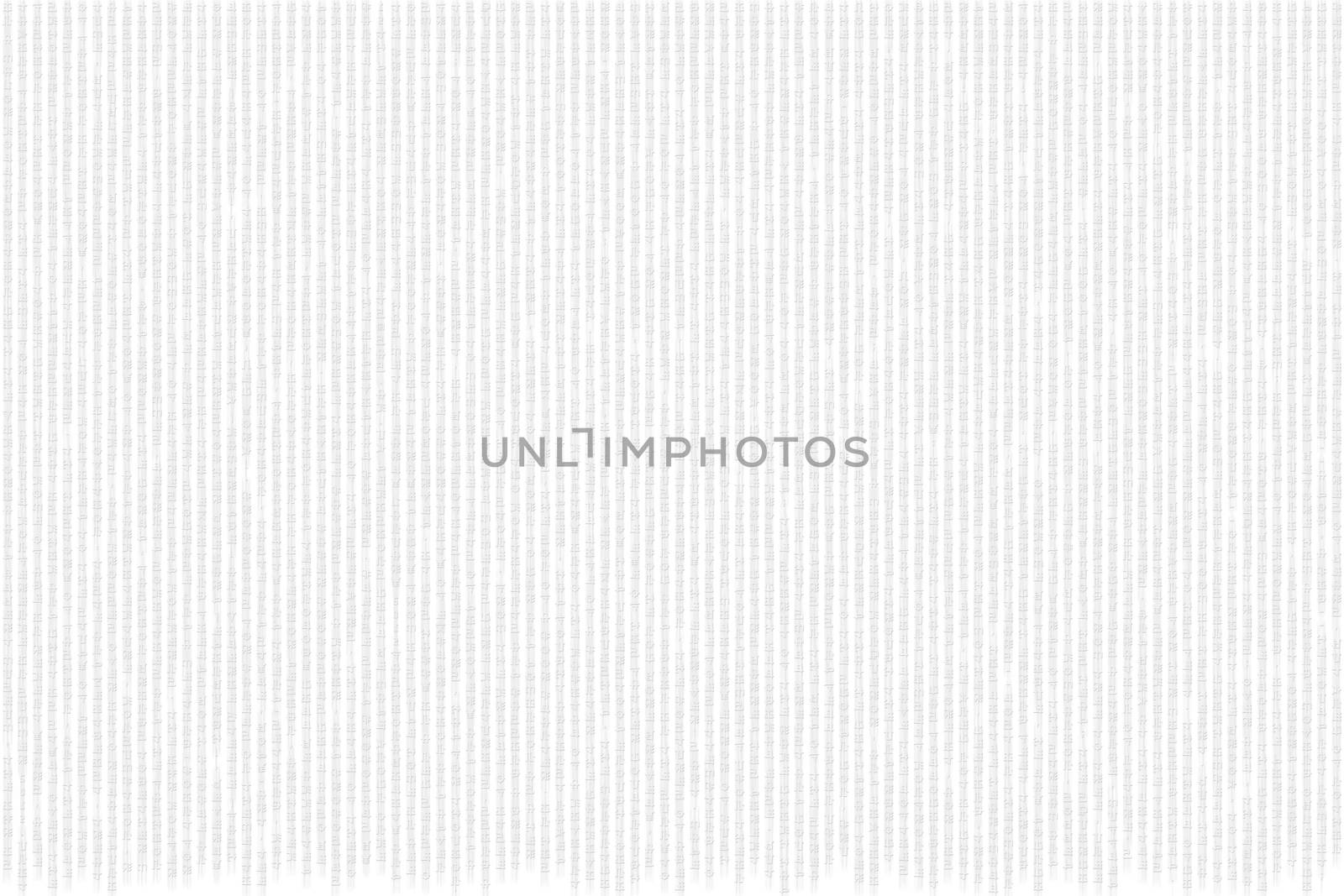 white strange letters with motion blur, on white background.