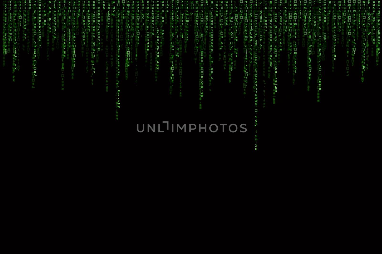 green matrix background computer generated