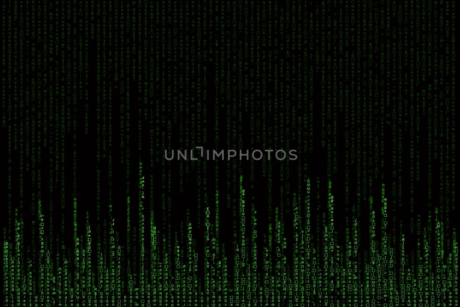 green matrix background computer generated