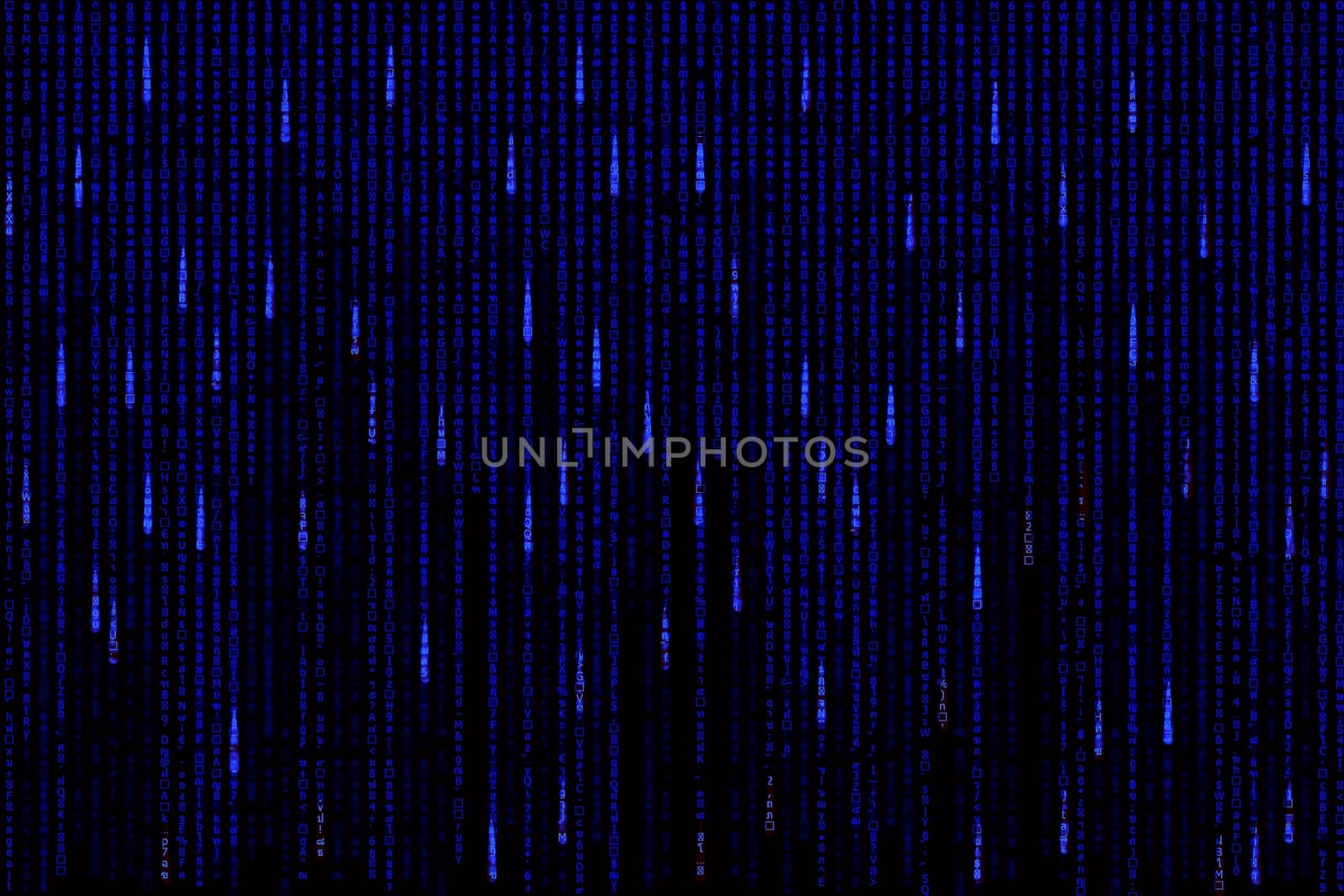 blue matrix background computer generated