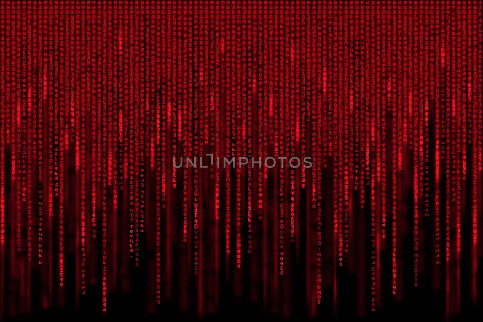 red matrix background, with motion blur, isolated on black background