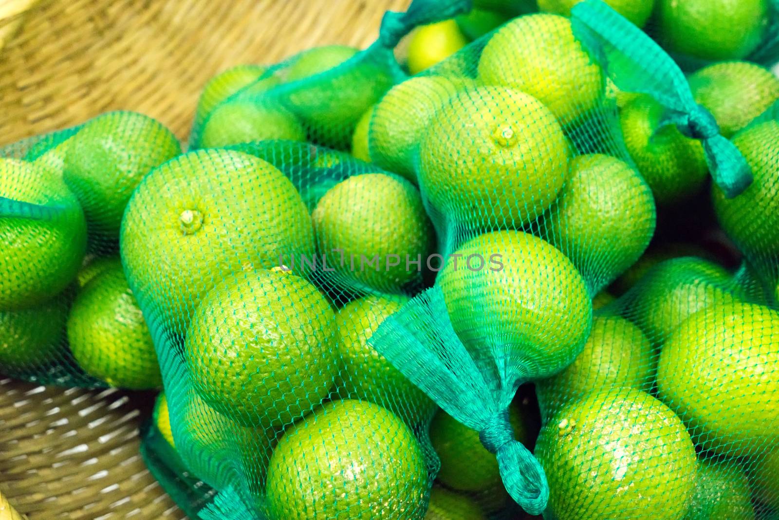 Various size of lemon in the bag for sale