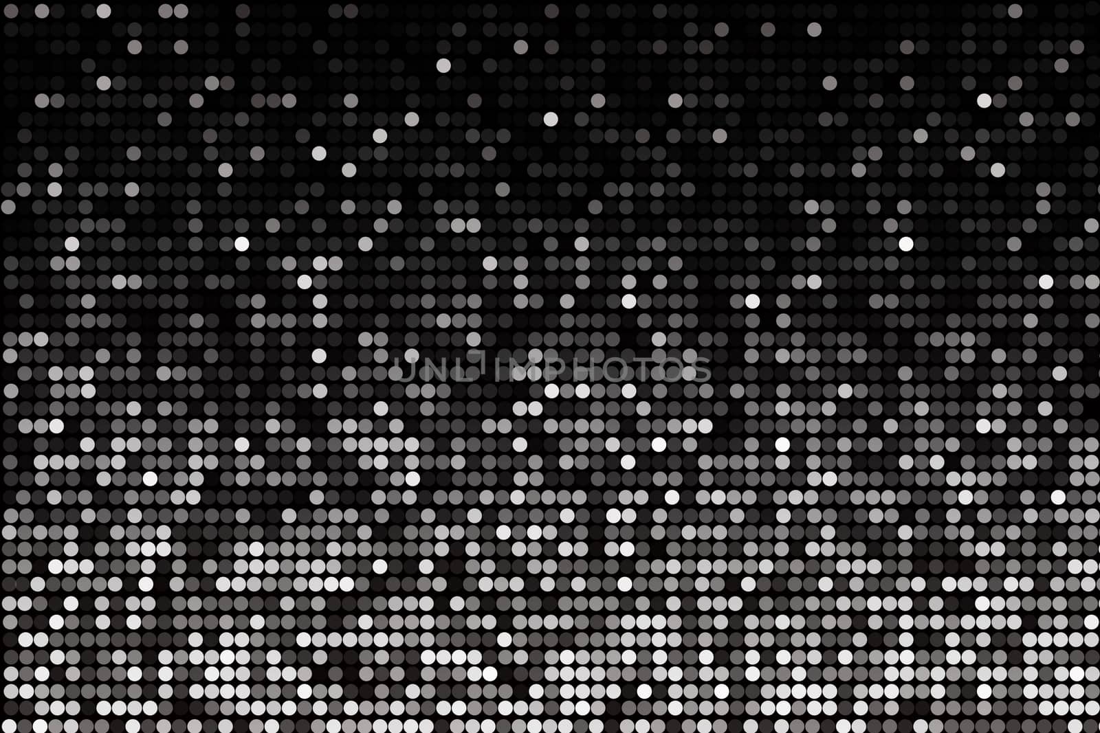 Beautiful polka dots on black and white background.