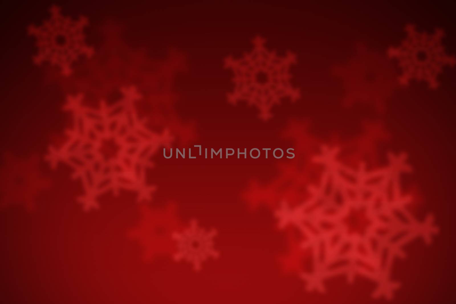red christmas background with falling snowflakes.