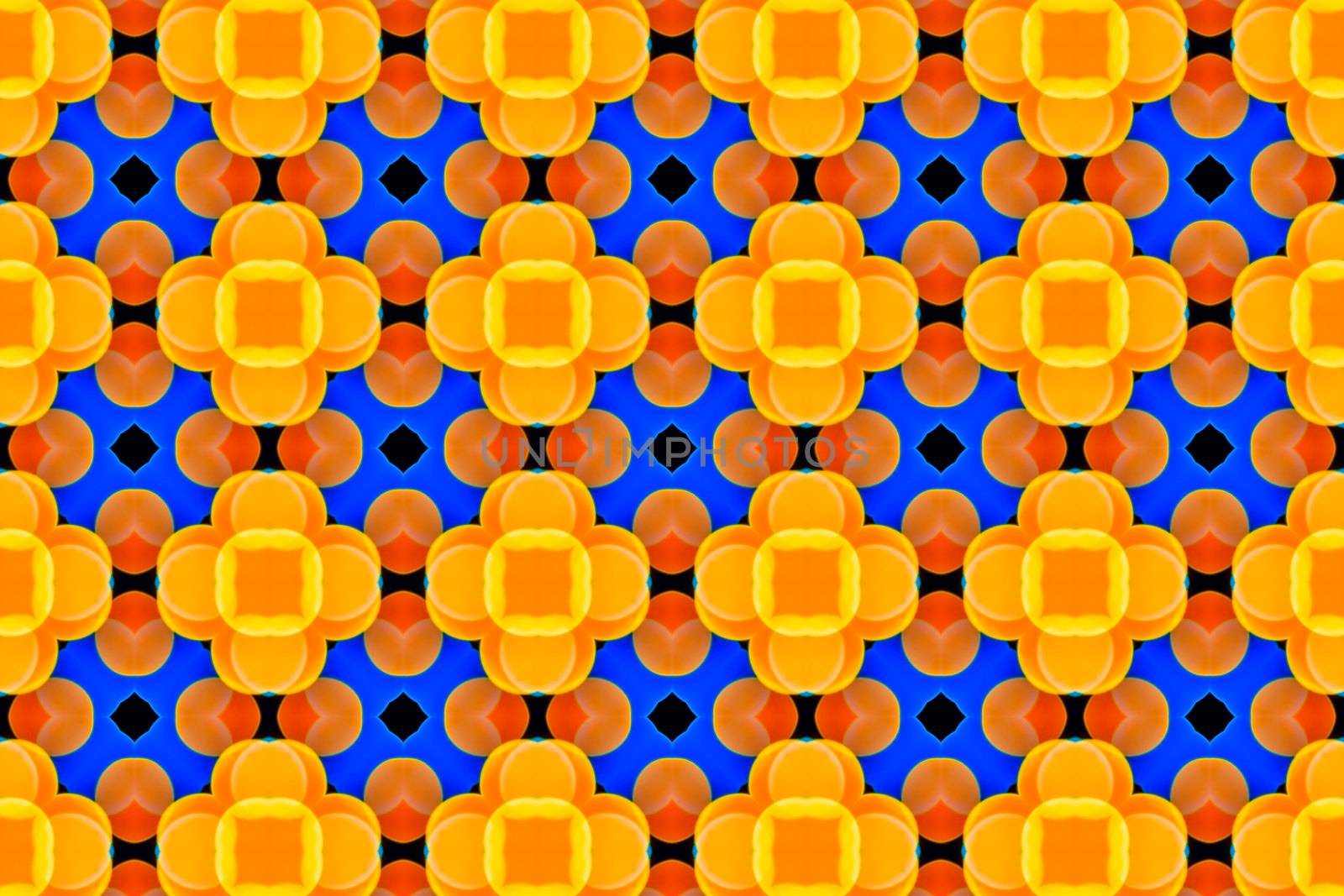 kaleidoscopic patterns of colored blur of electric garlands