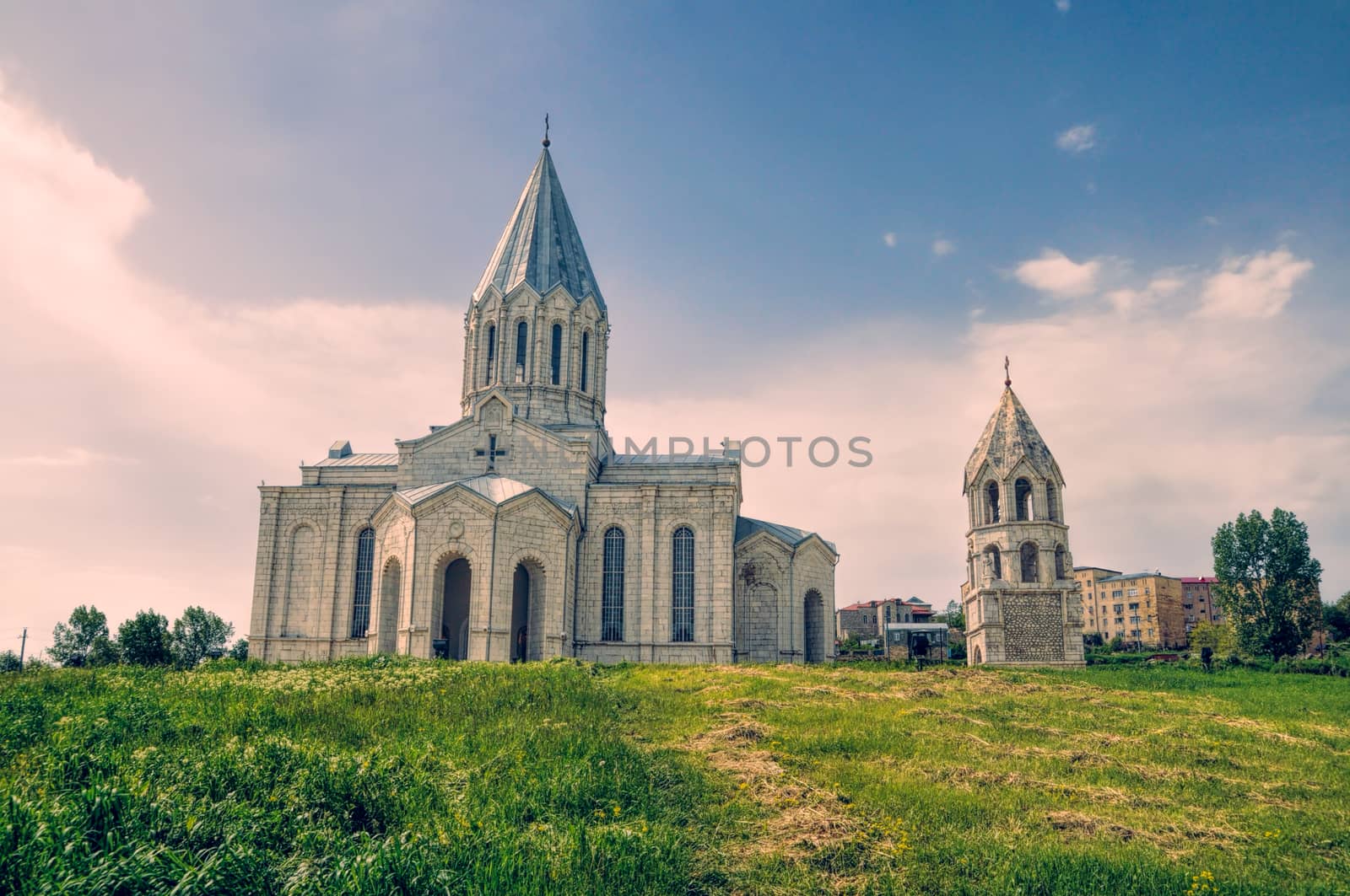 Beautiful christian church in mountainous Karabakh