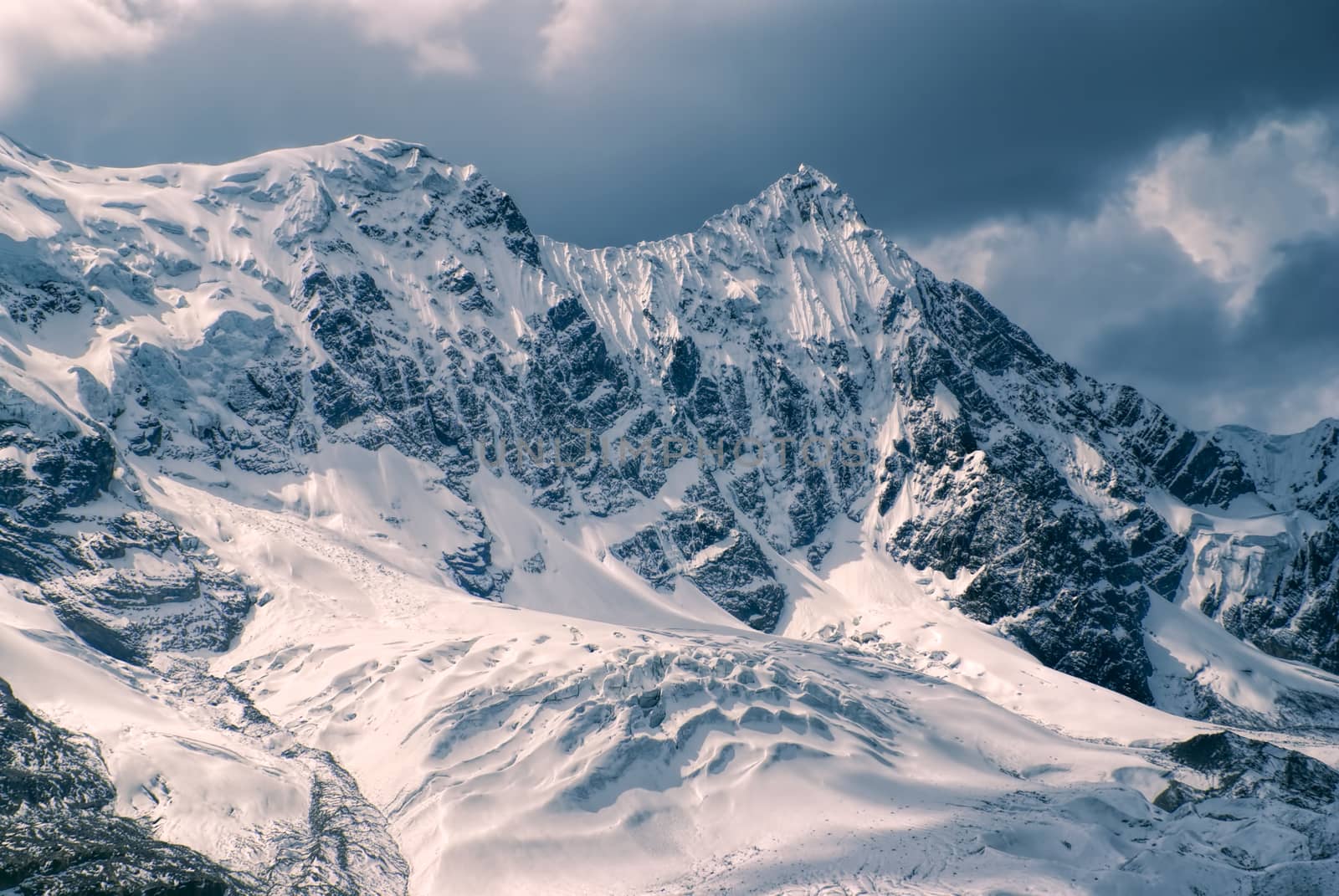 Picturesque view of high altitude south american Andes in Peru, Ausangate