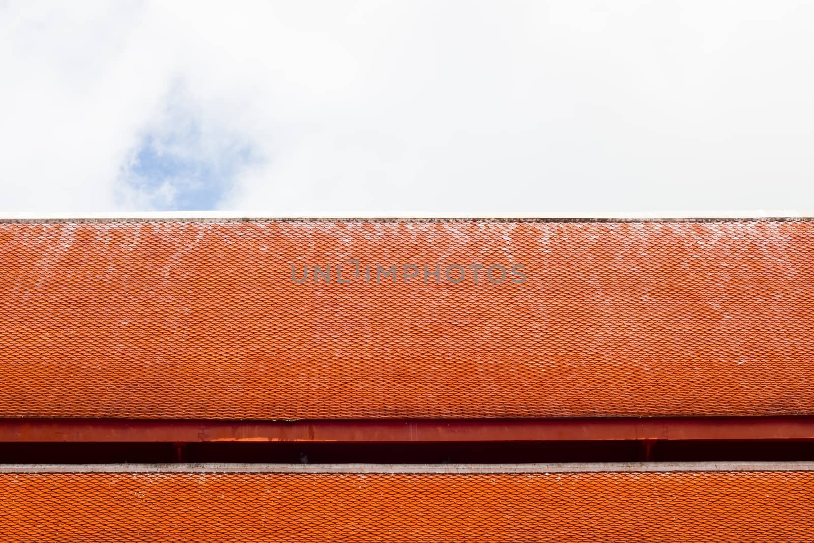 thai roof temple against cloudy sky by a3701027