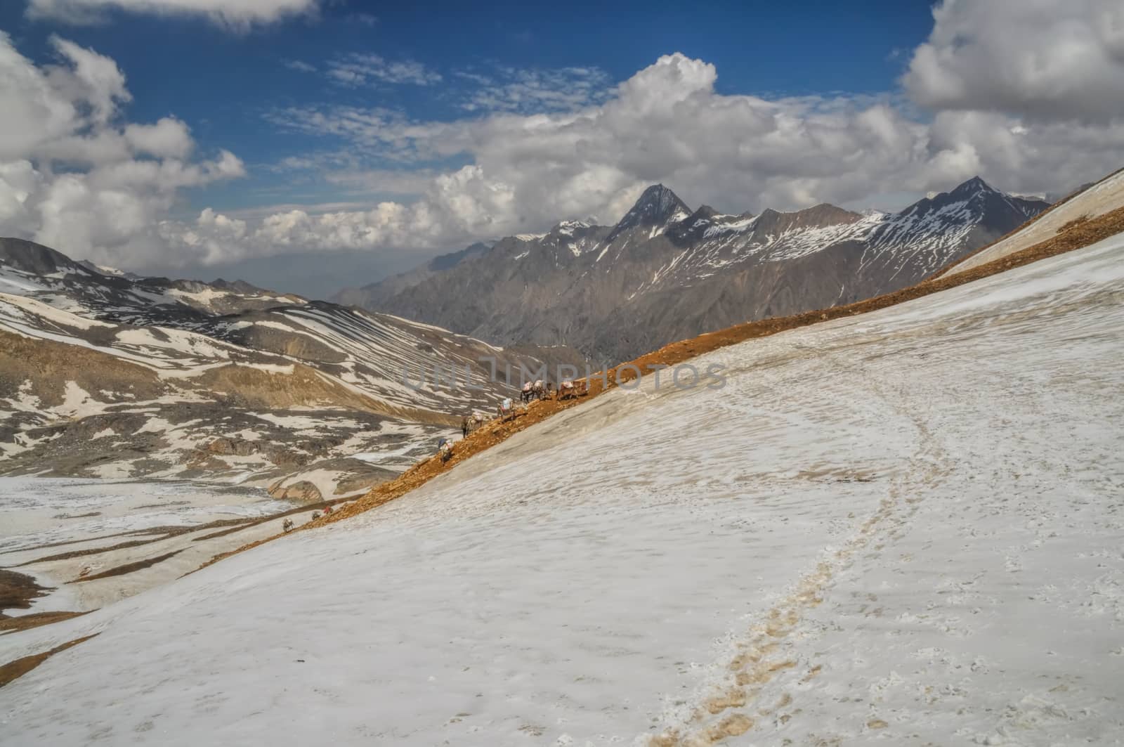 Picturesque scenery in Himalayas mountains in Nepal