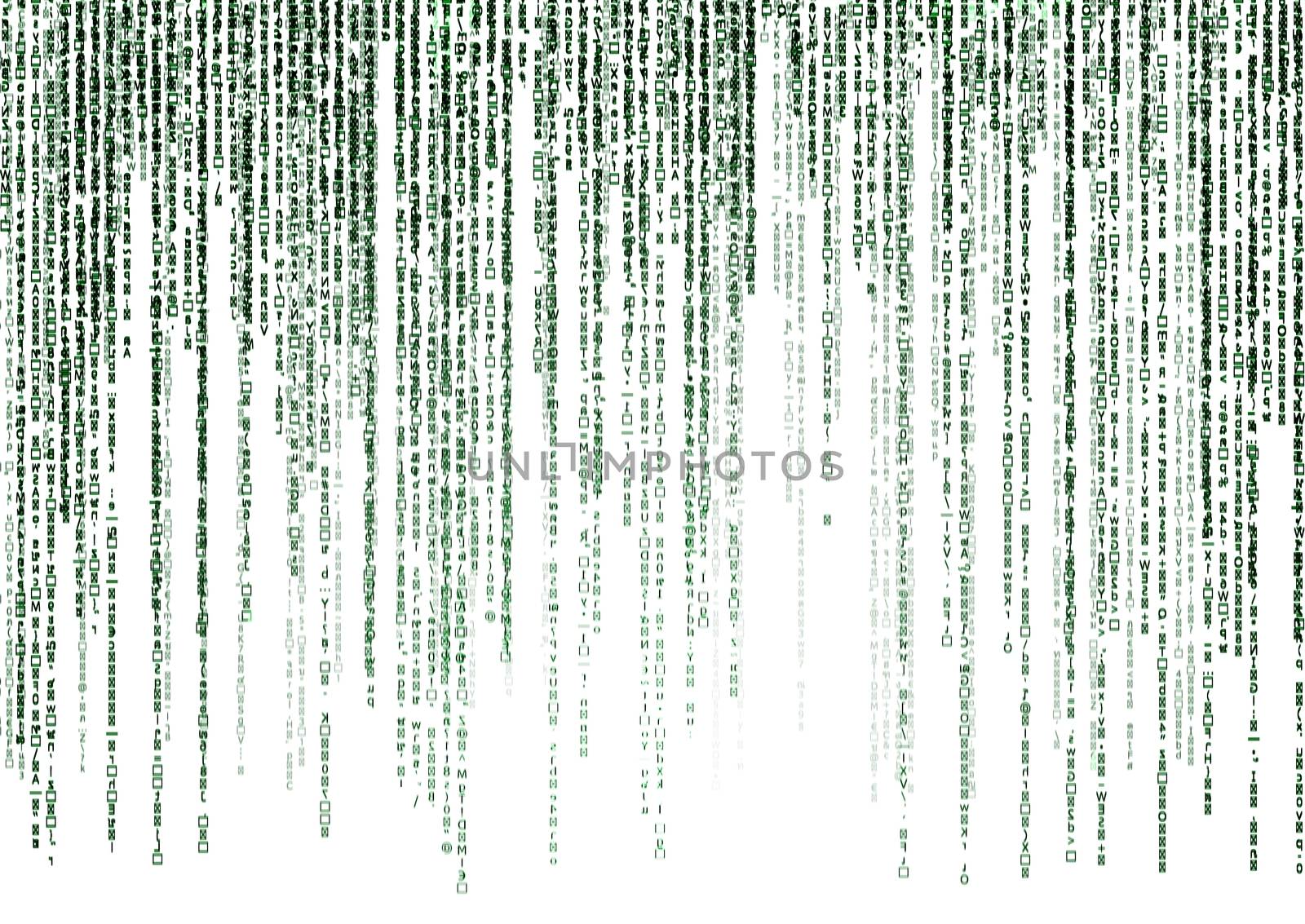 matrix code on white background