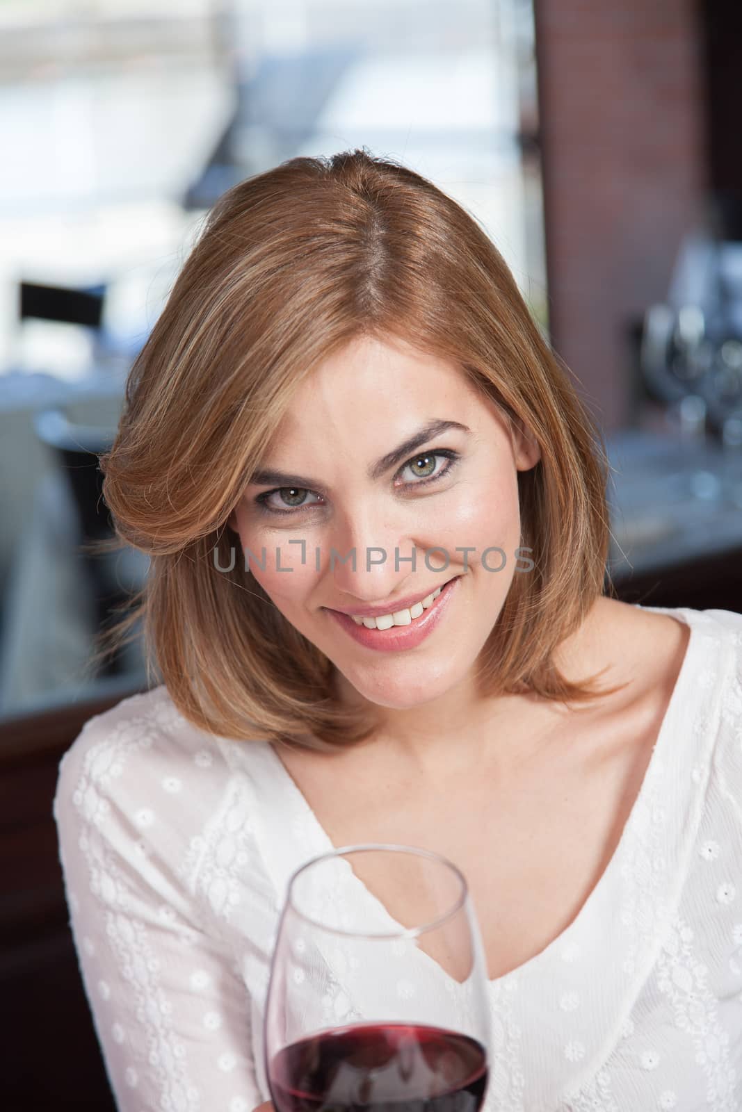 Beautiful woman making a toast