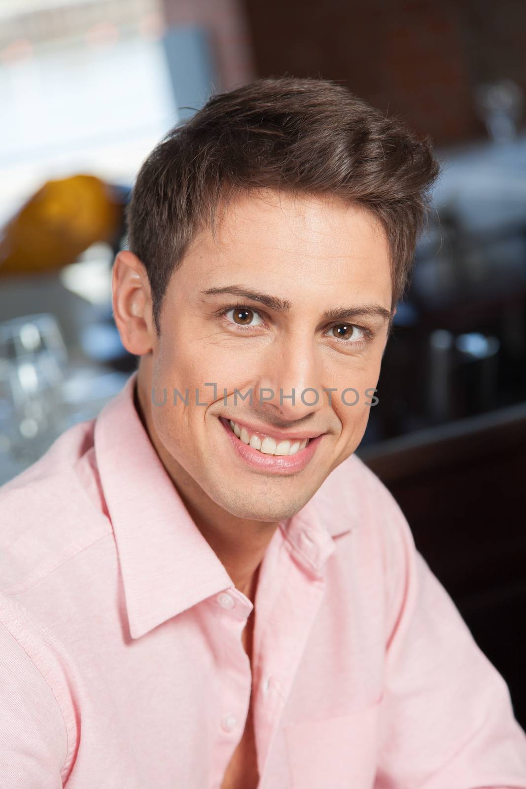 Beautiful man smiling