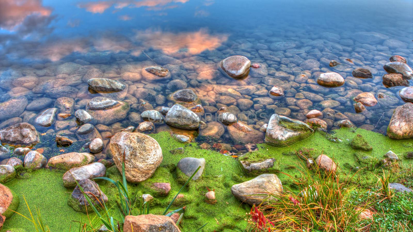 HDR of River edge rocks by Coffee999