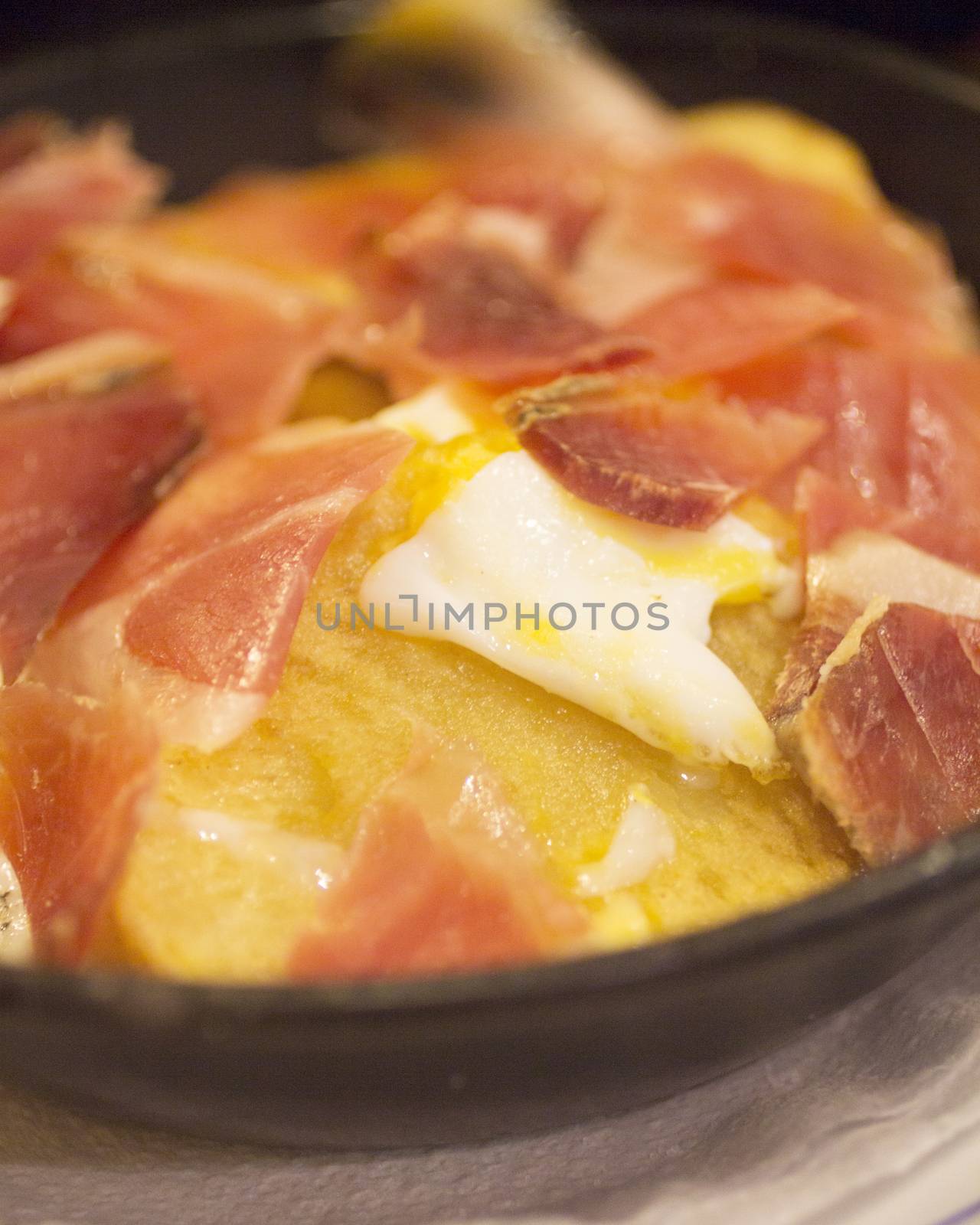 Spanish ham egg potato tapas by edwardolive