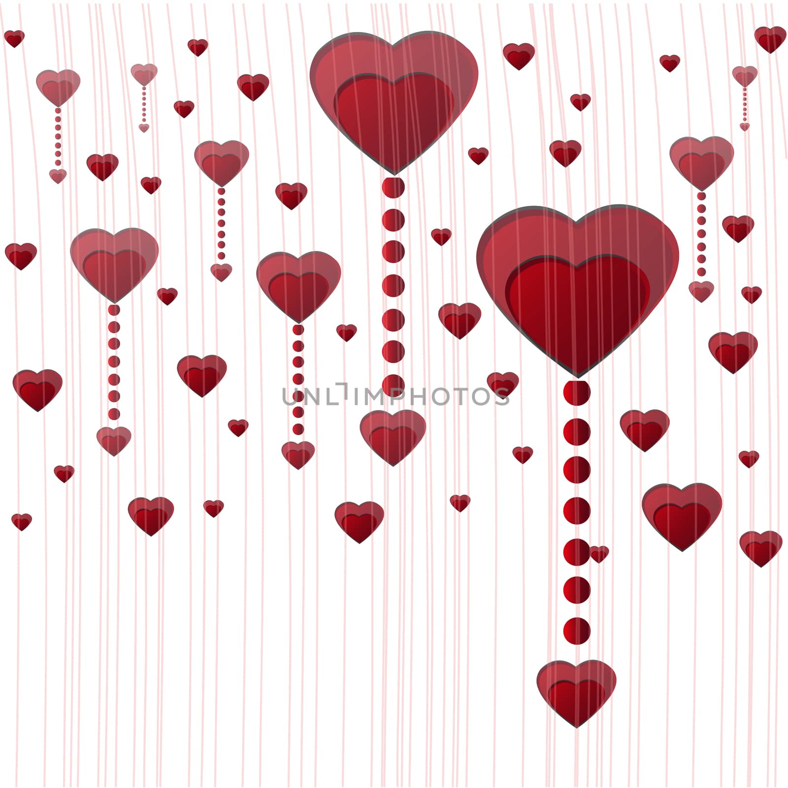 Red hearts concept on Valentine's day background.Vector EPS10. by toodlingstudio